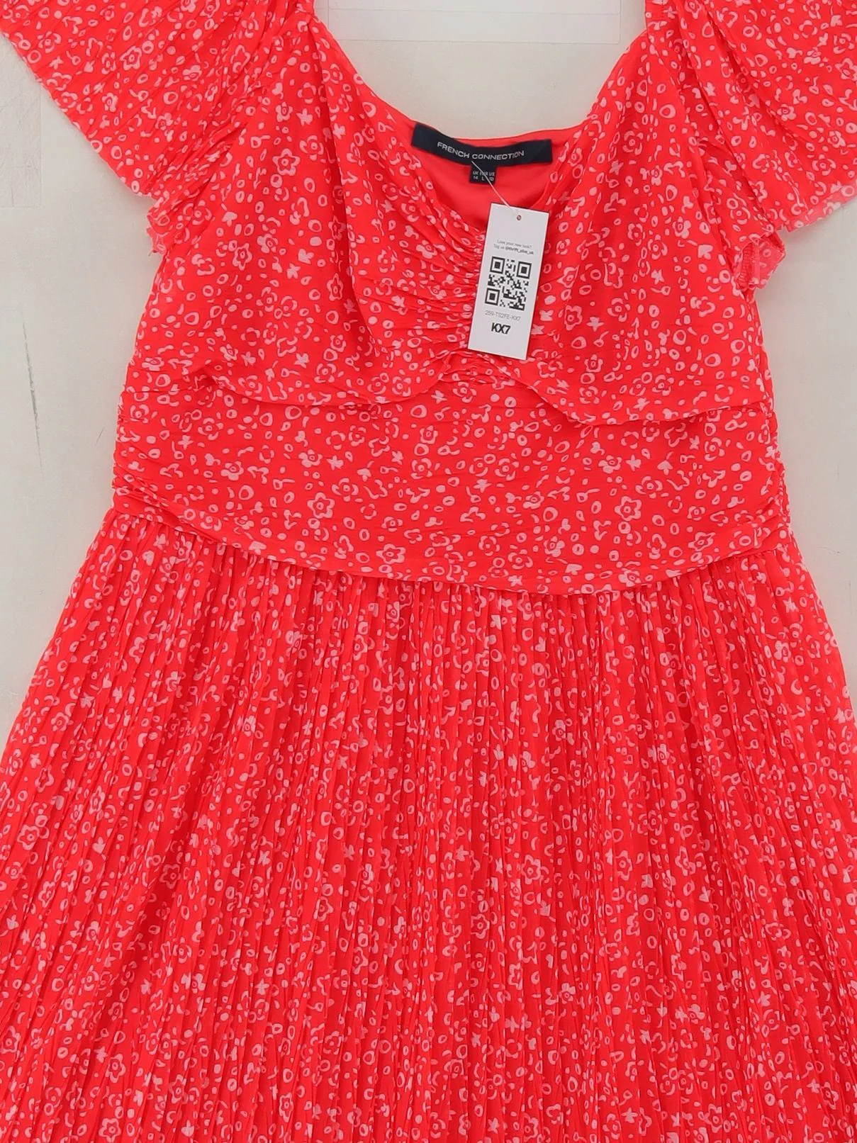 French Connection Skater Mini Dress UK14 in Red - Image 3