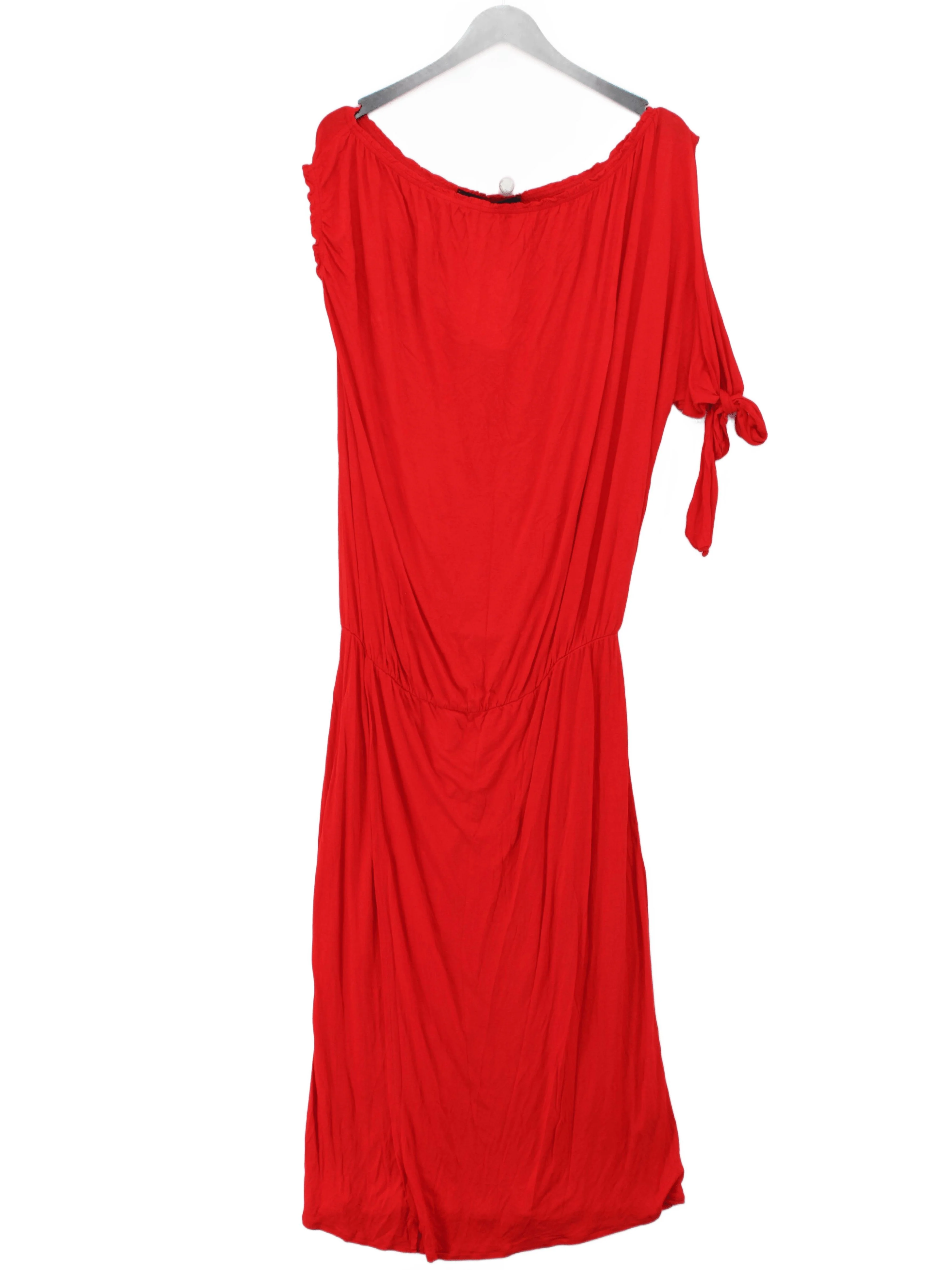 French Connection T-Shirt Midi Dress UK12 in Red