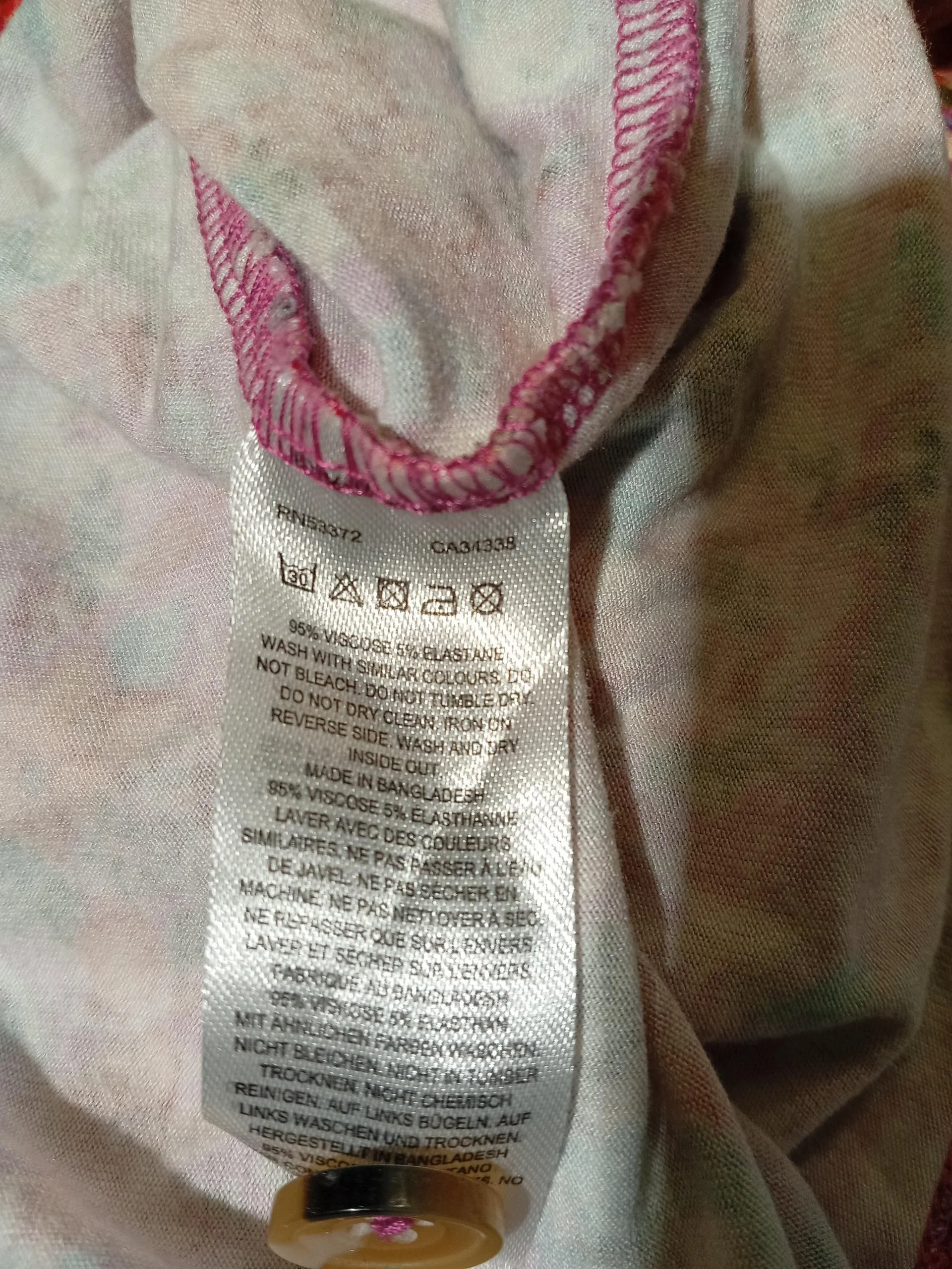 French Connection T-Shirt Mini Dress M in Pink - Image 6