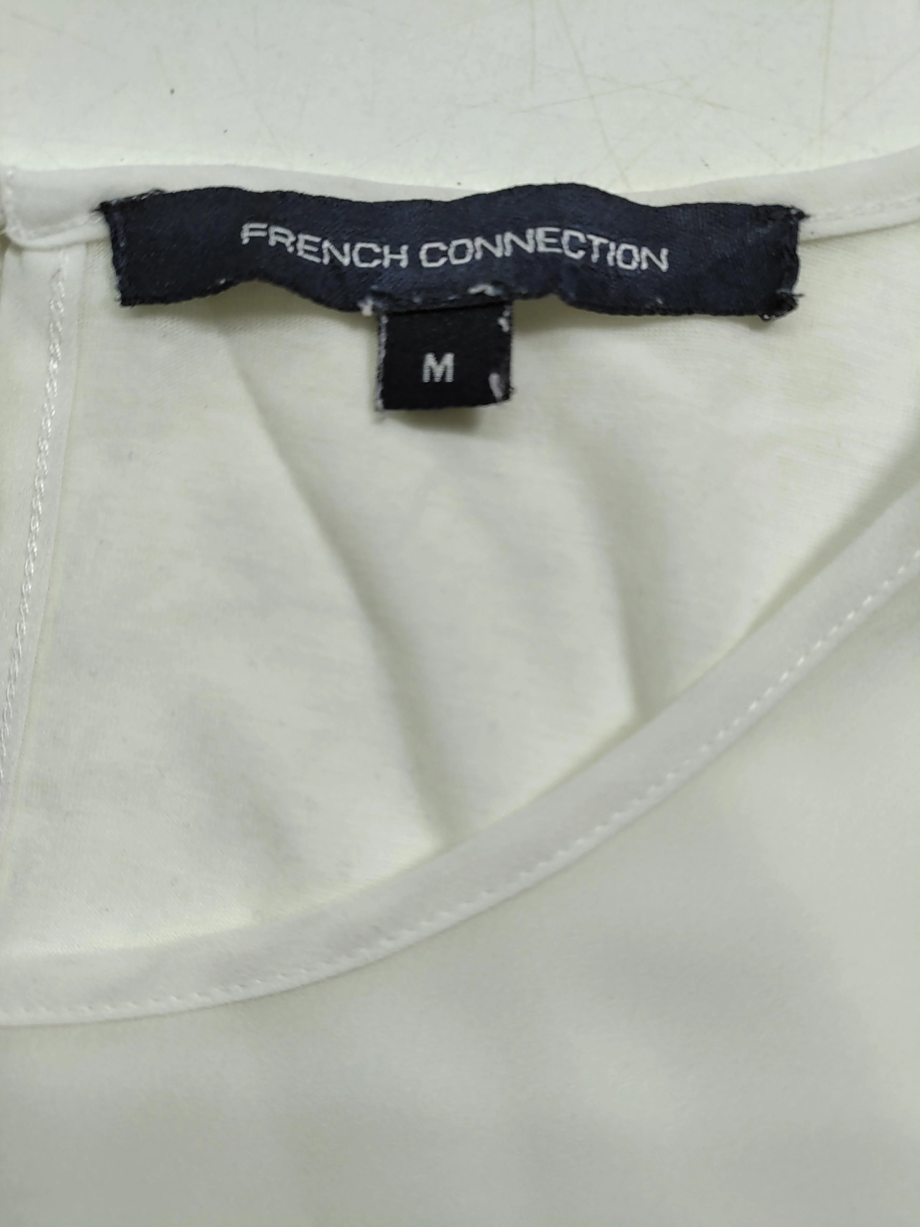 French Connection Women's Blouse M White Polyester with Lyocell Modal Basic - Image 5