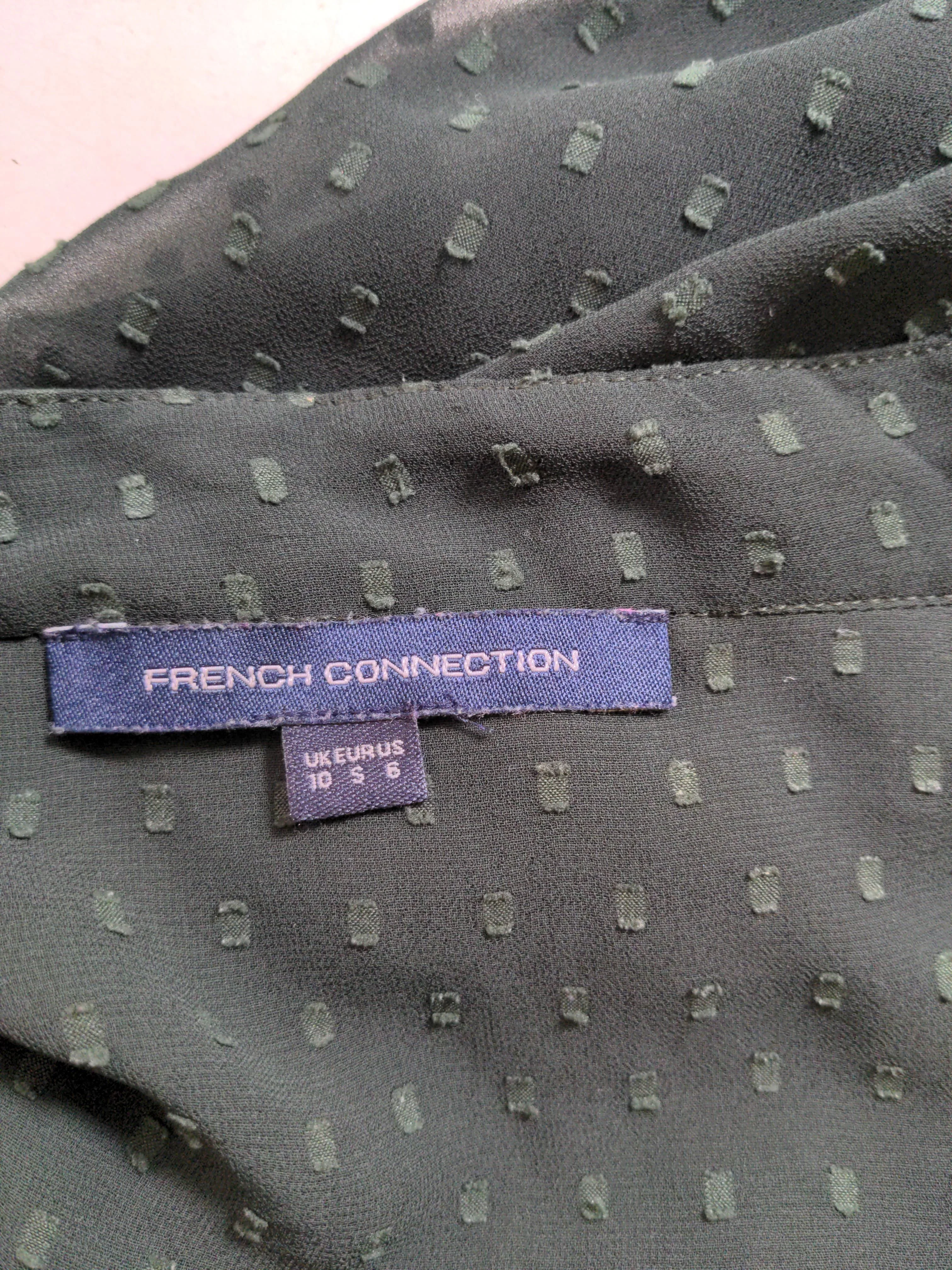 French Connection Women's Blouse UK 10 Green 100% Polyester Basic - Image 5