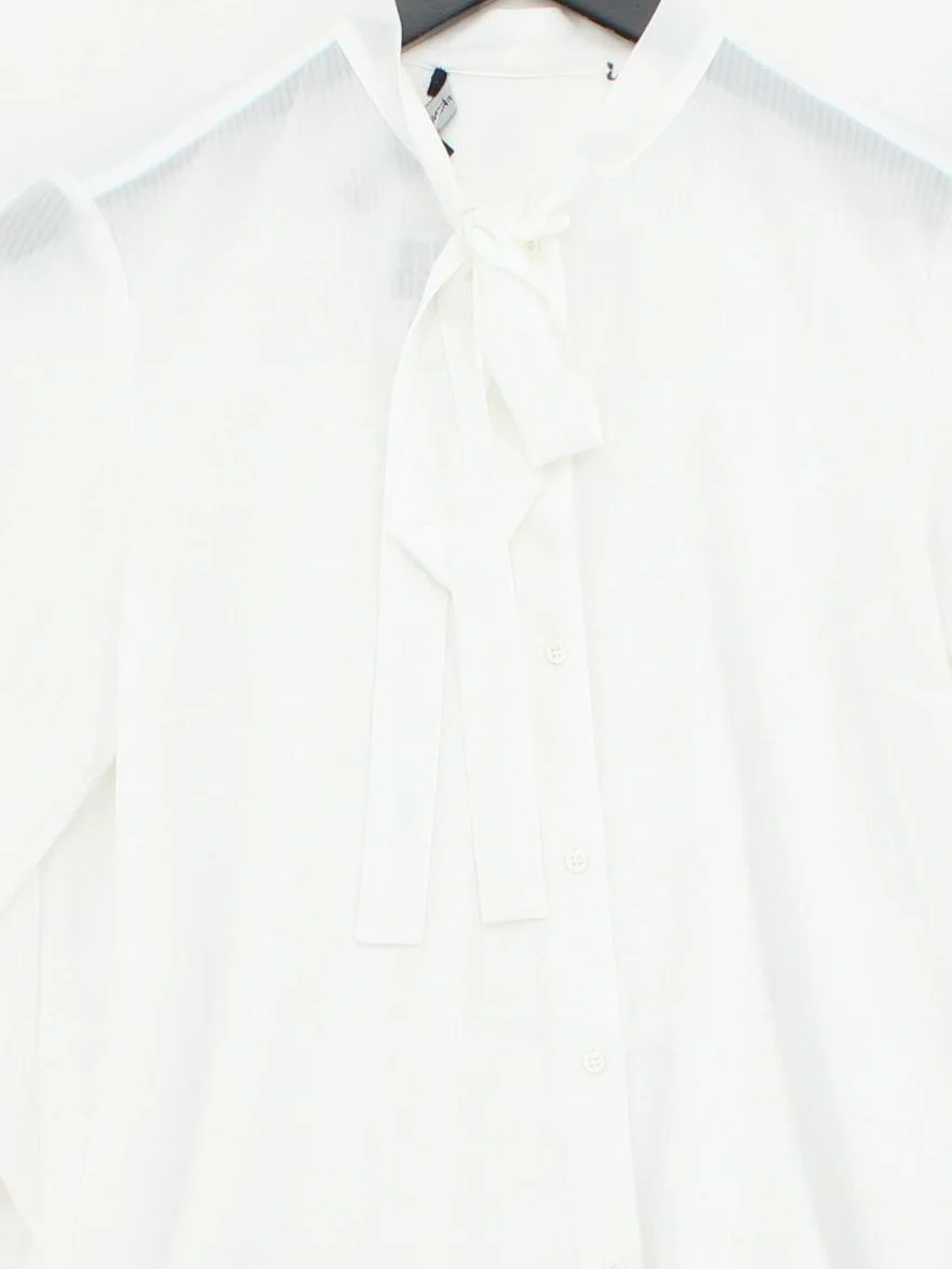 French Connection Women's Blouse UK 10 White 100% Polyester Basic - Image 3
