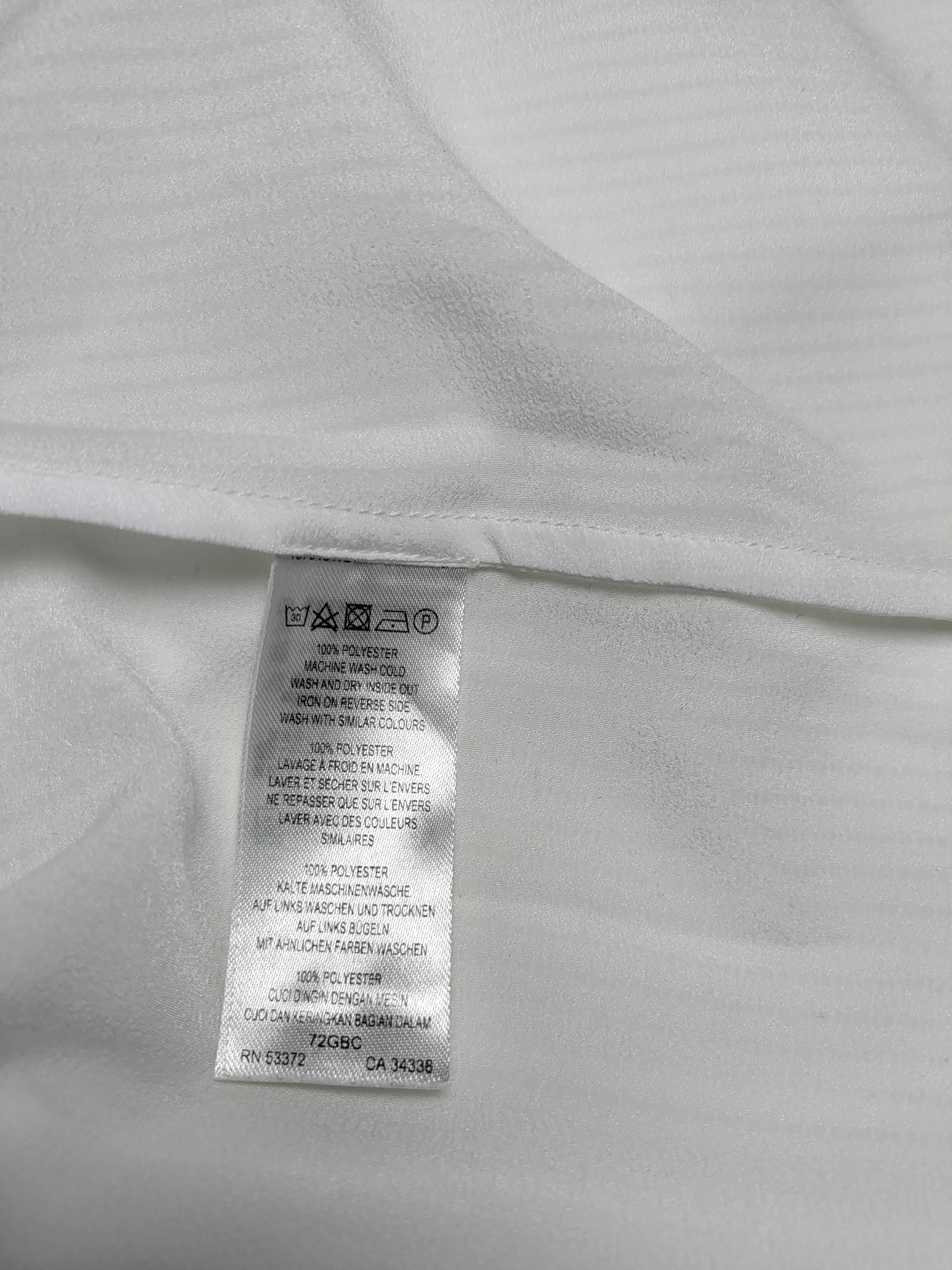 French Connection Women's Blouse UK 10 White 100% Polyester Basic - Image 6