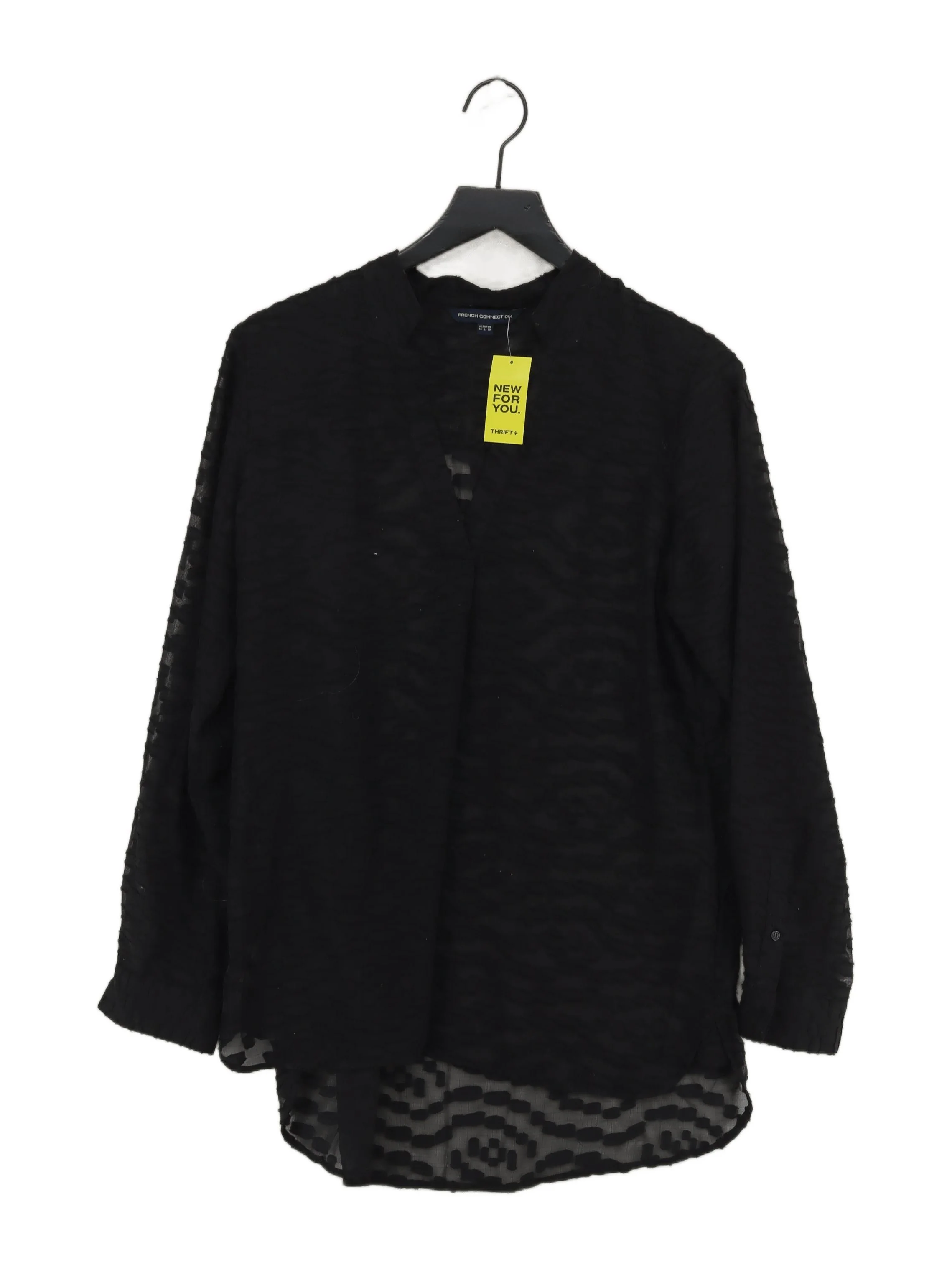 French Connection Women's Blouse UK 14 Black 100% Other Basic