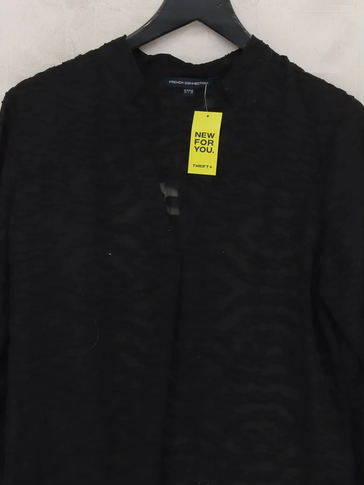 French Connection Women's Blouse UK 14 Black 100% Other Basic - Image 3