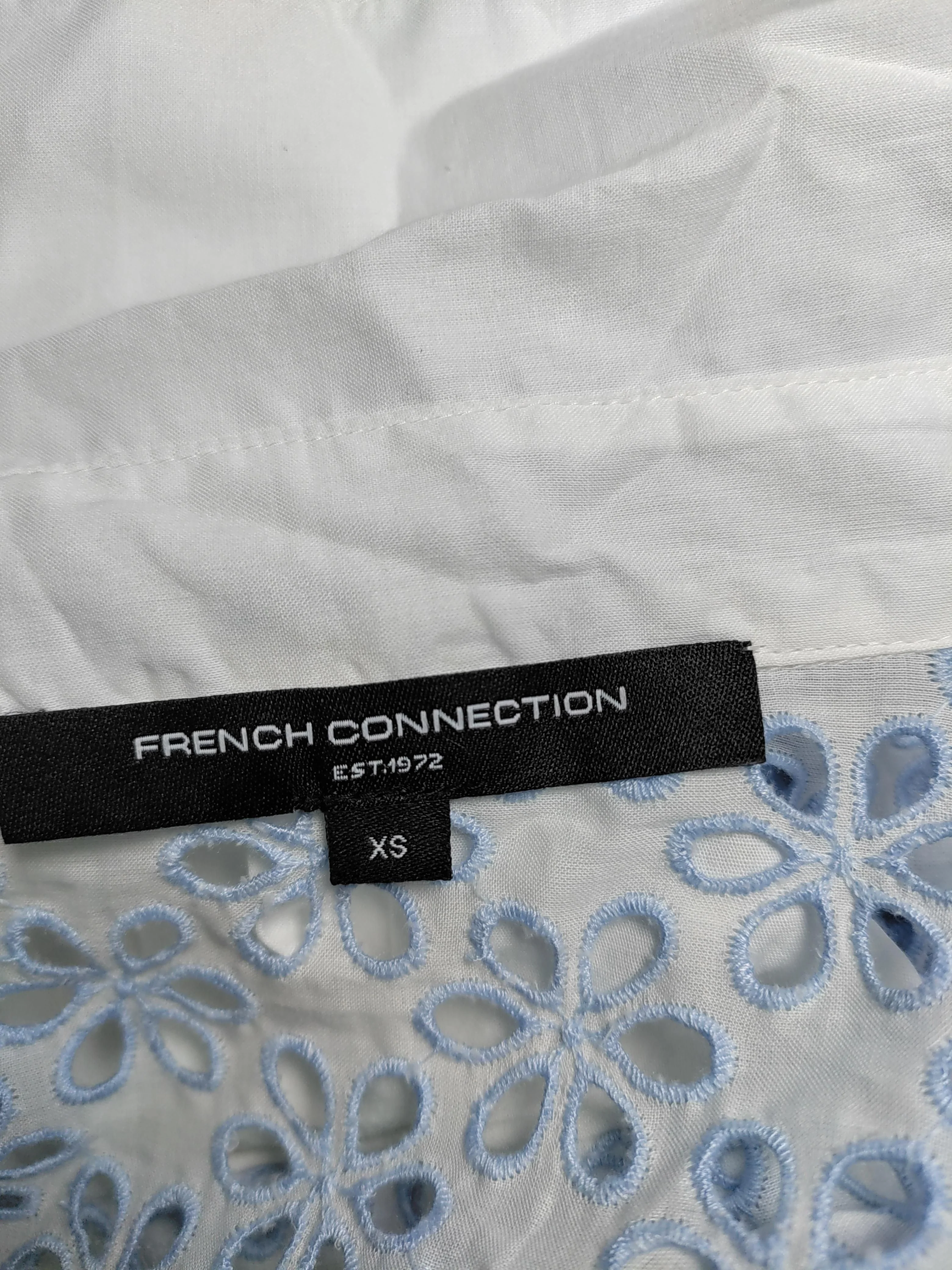 French Connection Women's Blouse XS White 100% Cotton Basic - Image 5