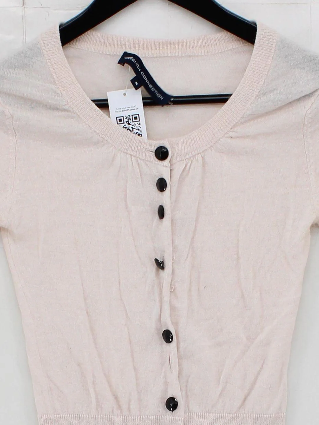 French Connection Women's Cardigan M Pink Lyocell Modal with Wool Cardigan - Image 3