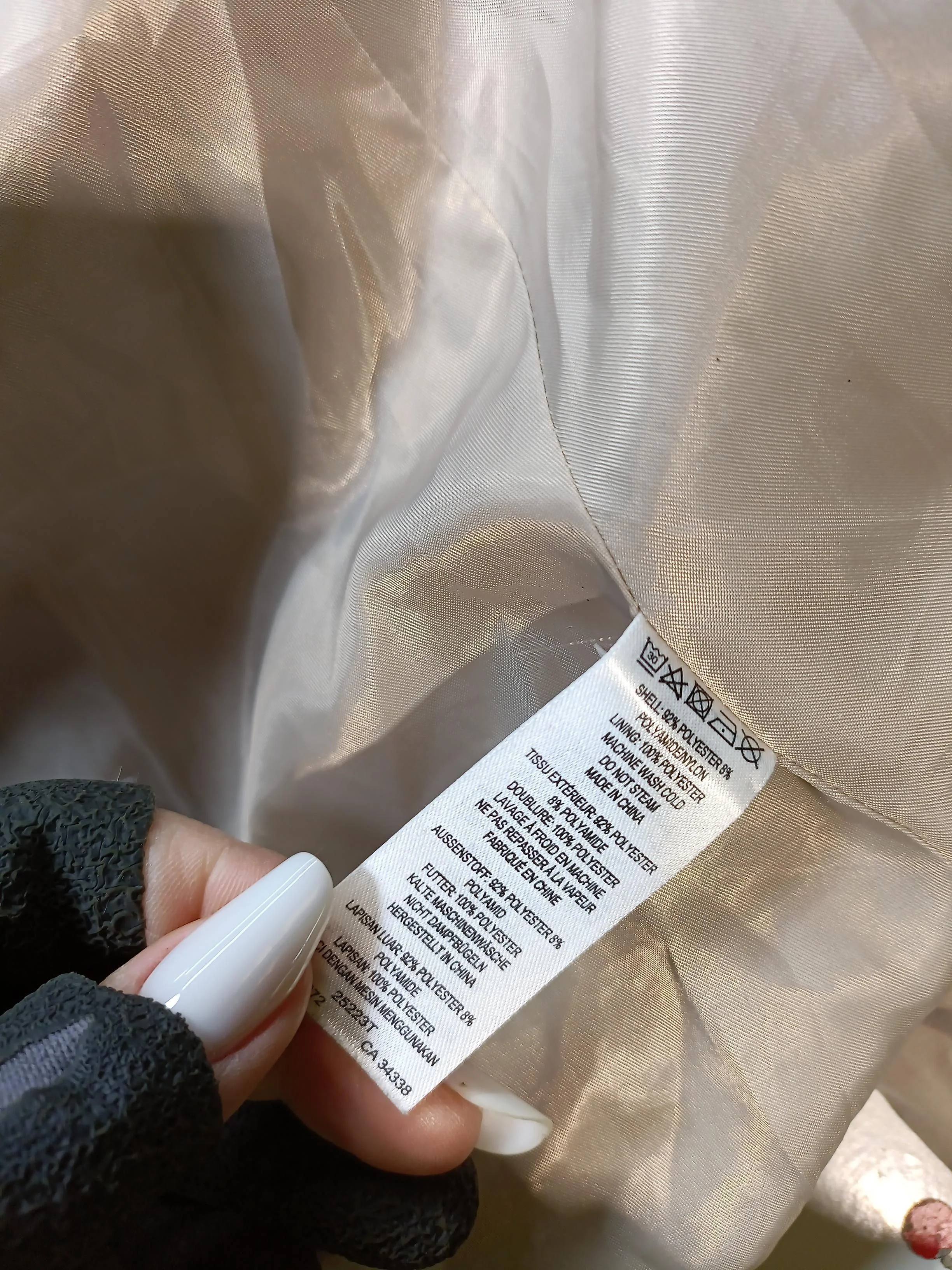 French Connection Women's Coat S Cream Polyester with Nylon Trench Coat - Image 6