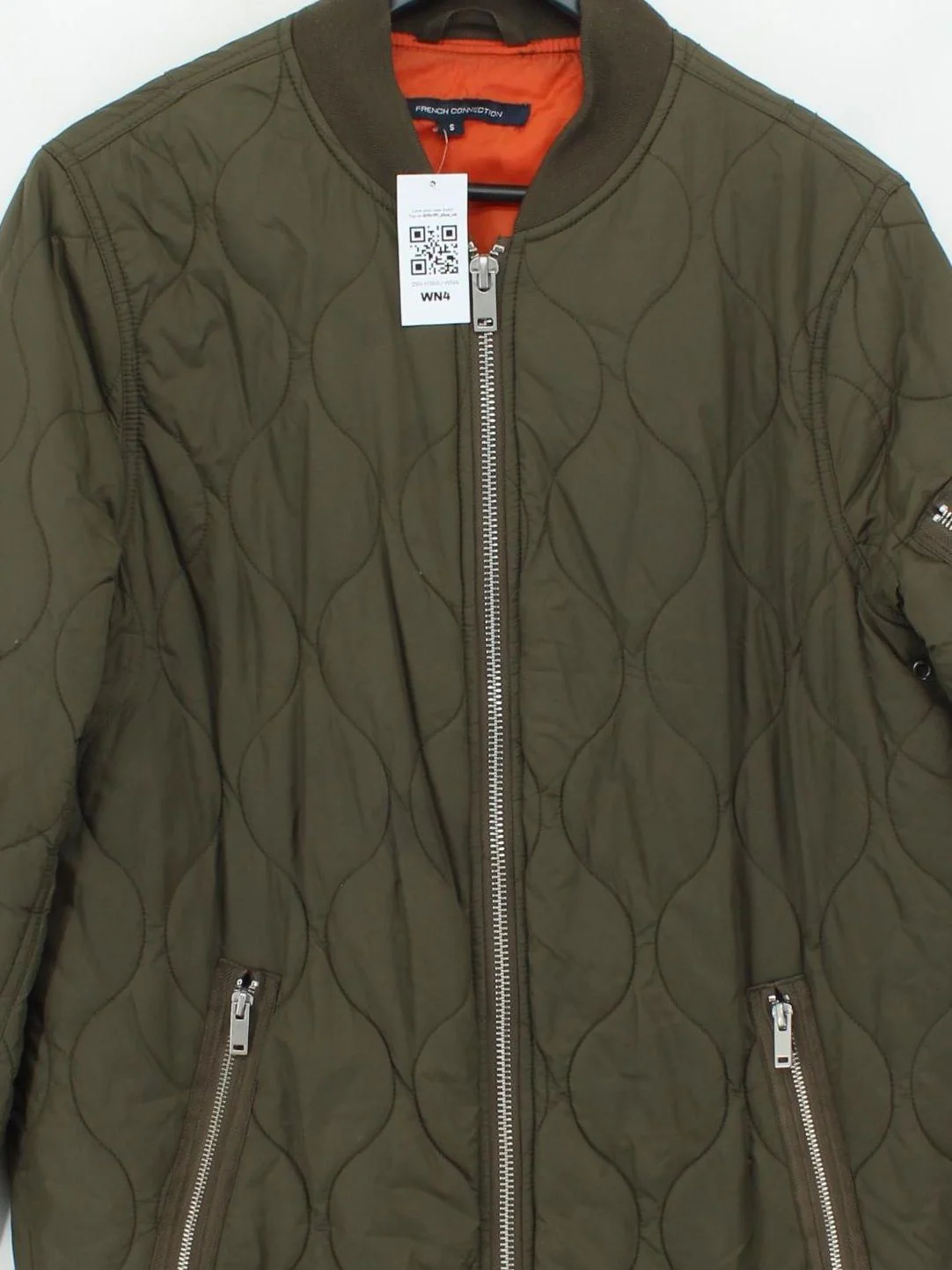 French Connection Women's Coat S Green Polyamide with Polyester Quilted - Image 3