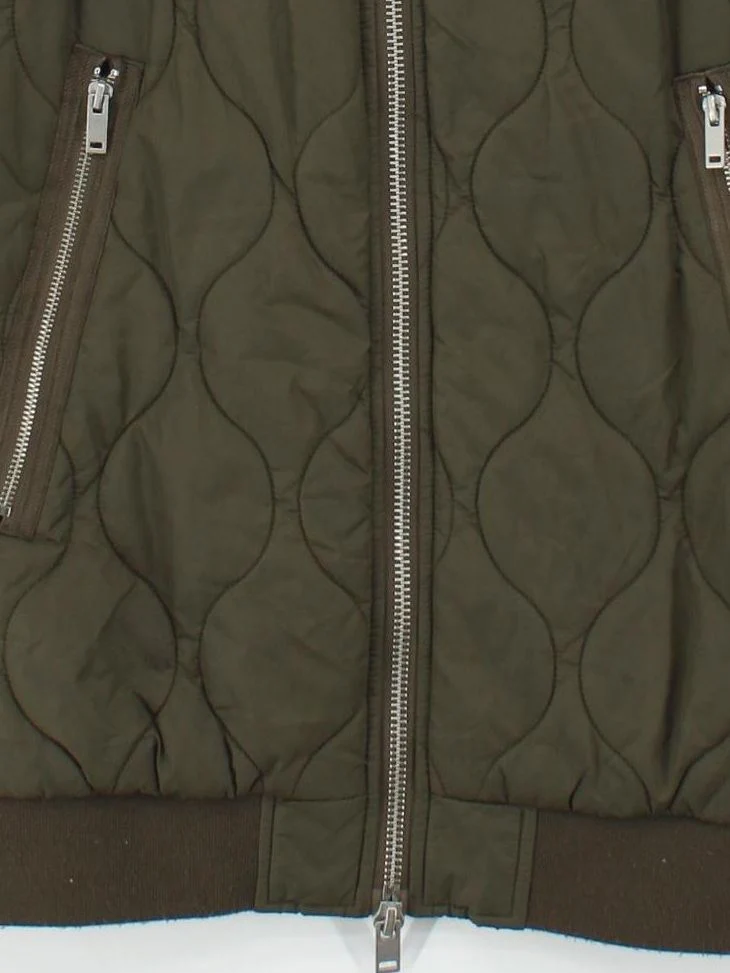 French Connection Women's Coat S Green Polyamide with Polyester Quilted - Image 4