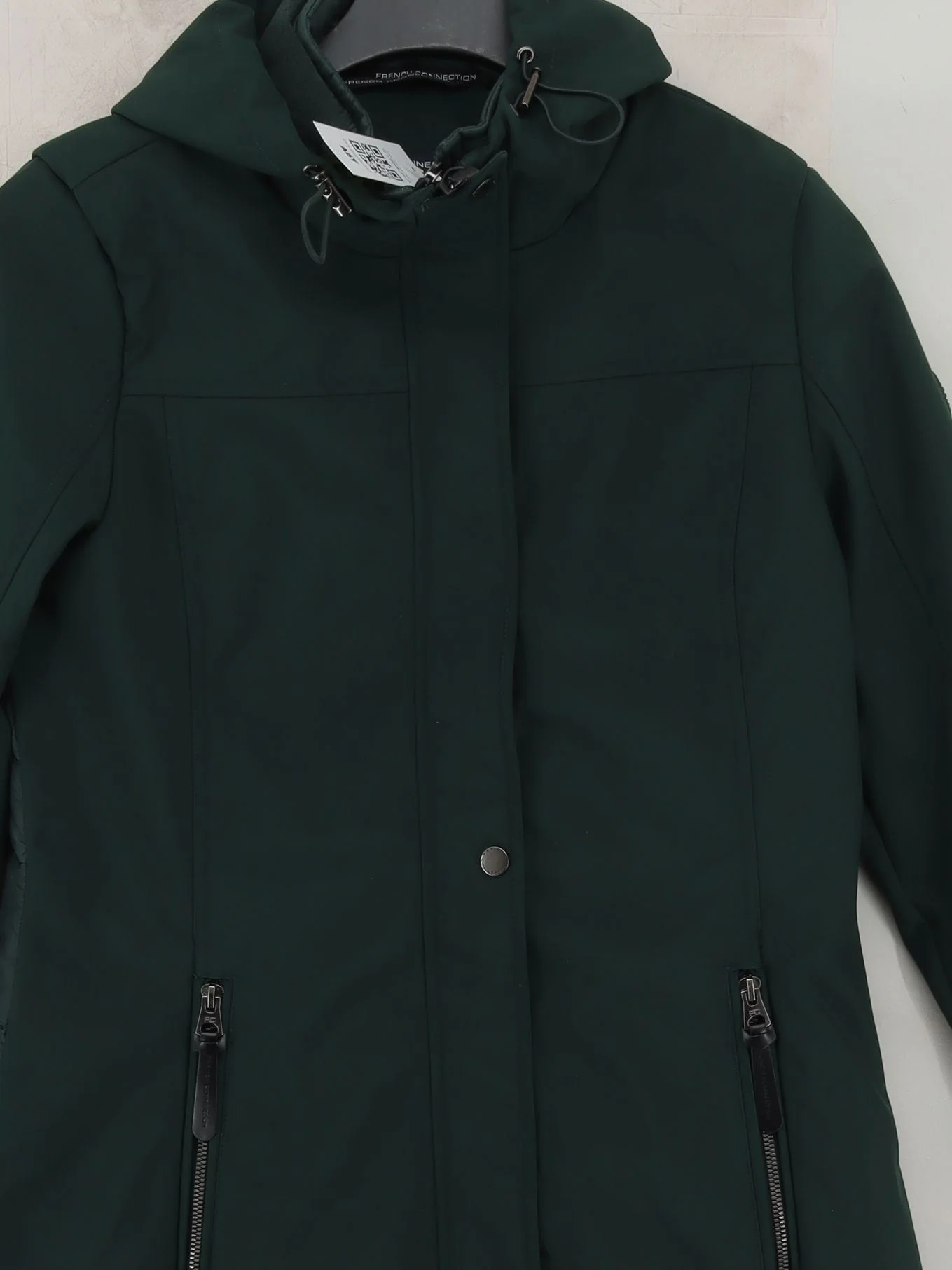 French Connection Women's Coat S Green Polyester - Image 3