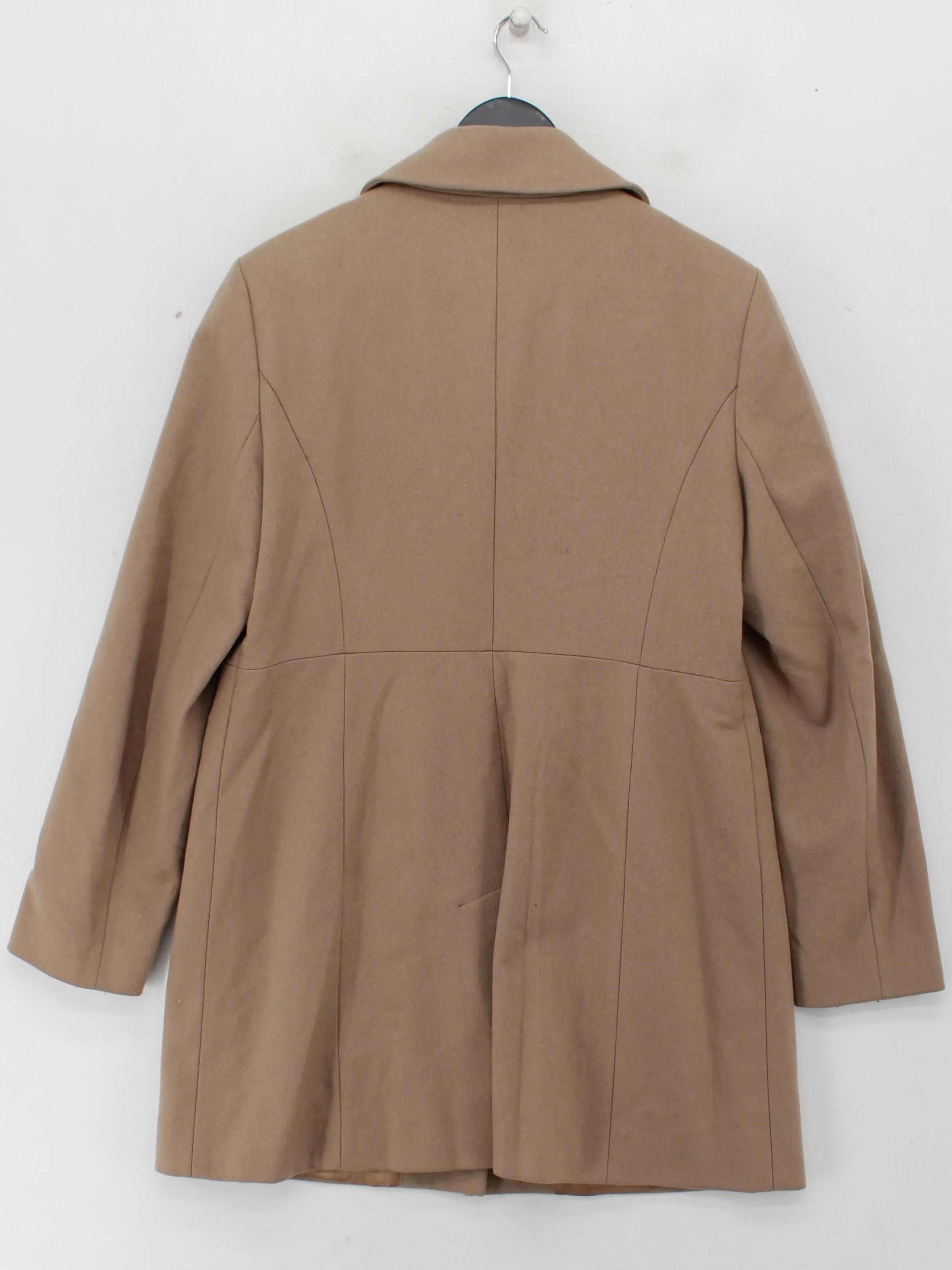 French Connection Women's Coat UK 16 Tan Wool with Polyamide, Acetate Overcoat - Image 2
