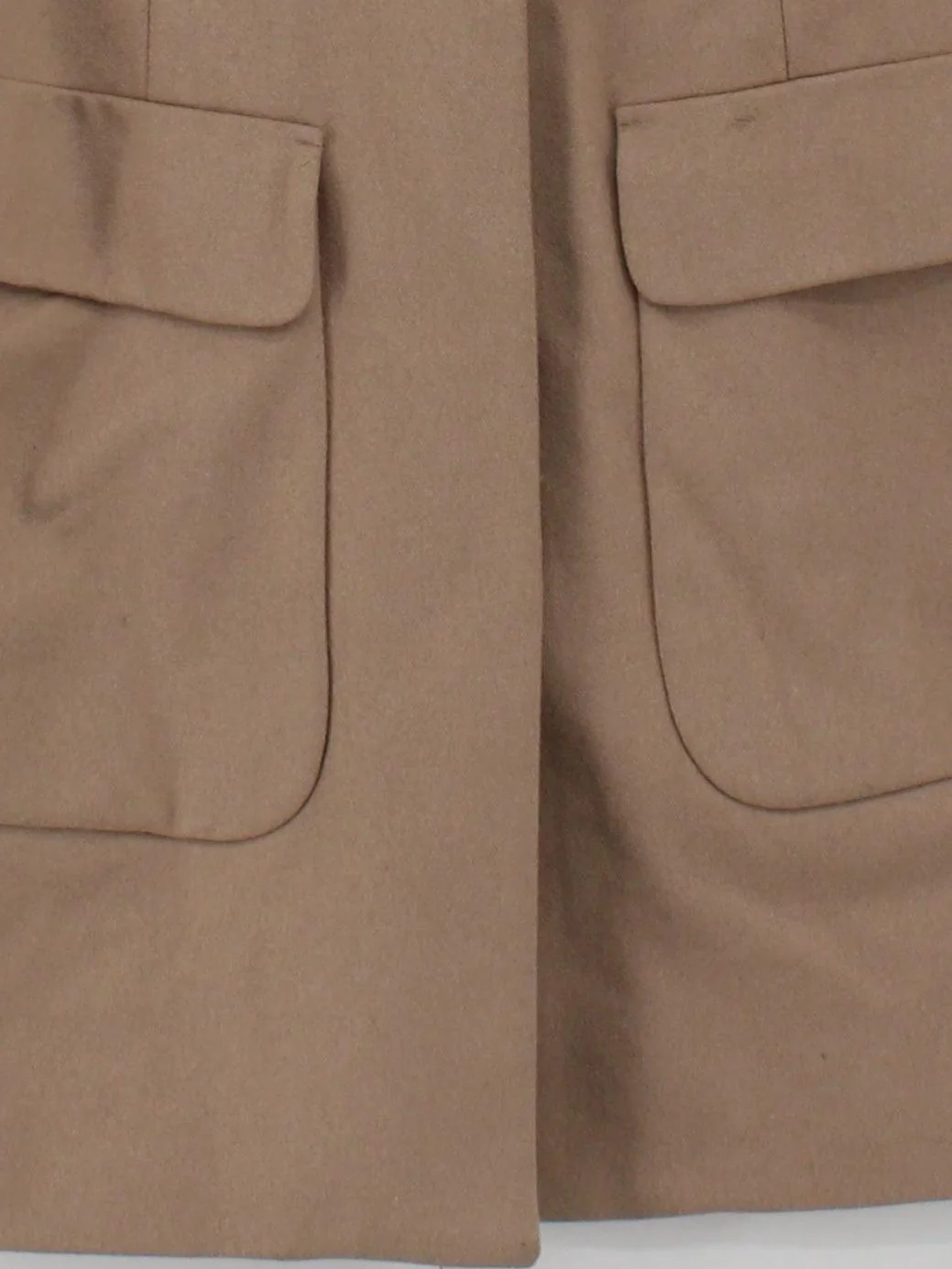 French Connection Women's Coat UK 16 Tan Wool with Polyamide, Acetate Overcoat - Image 4
