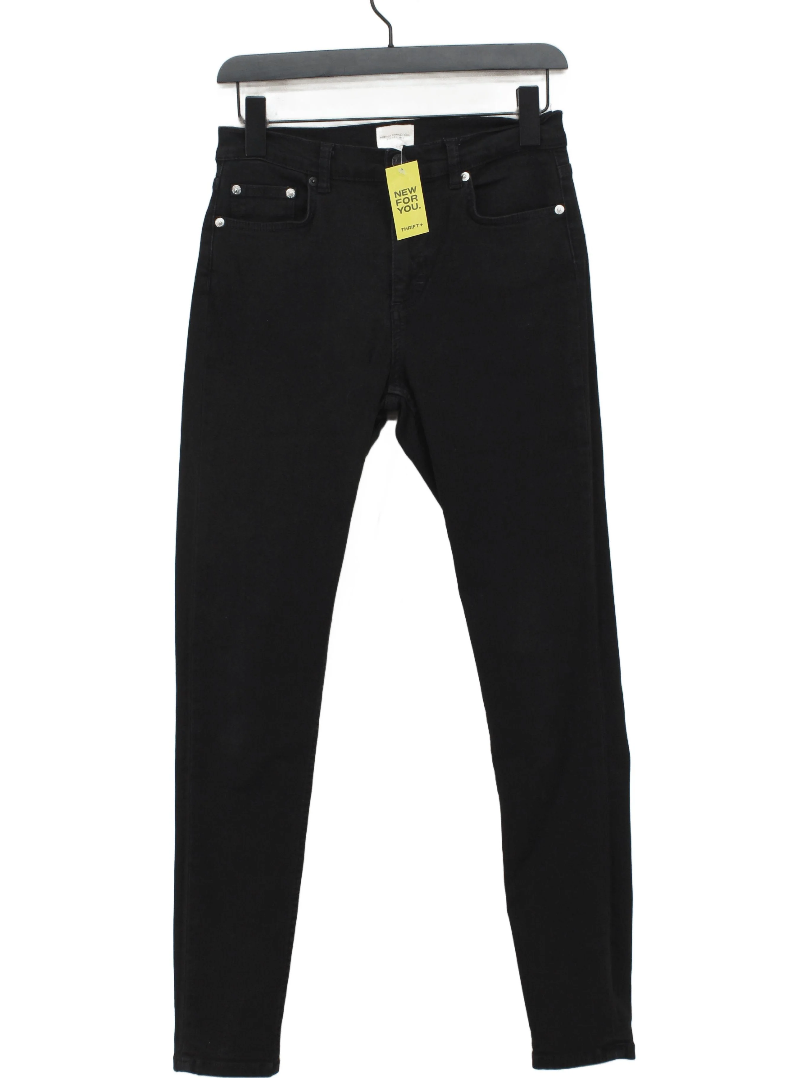 French Connection Women's Jeans S Black Cotton with Elastane Skinny