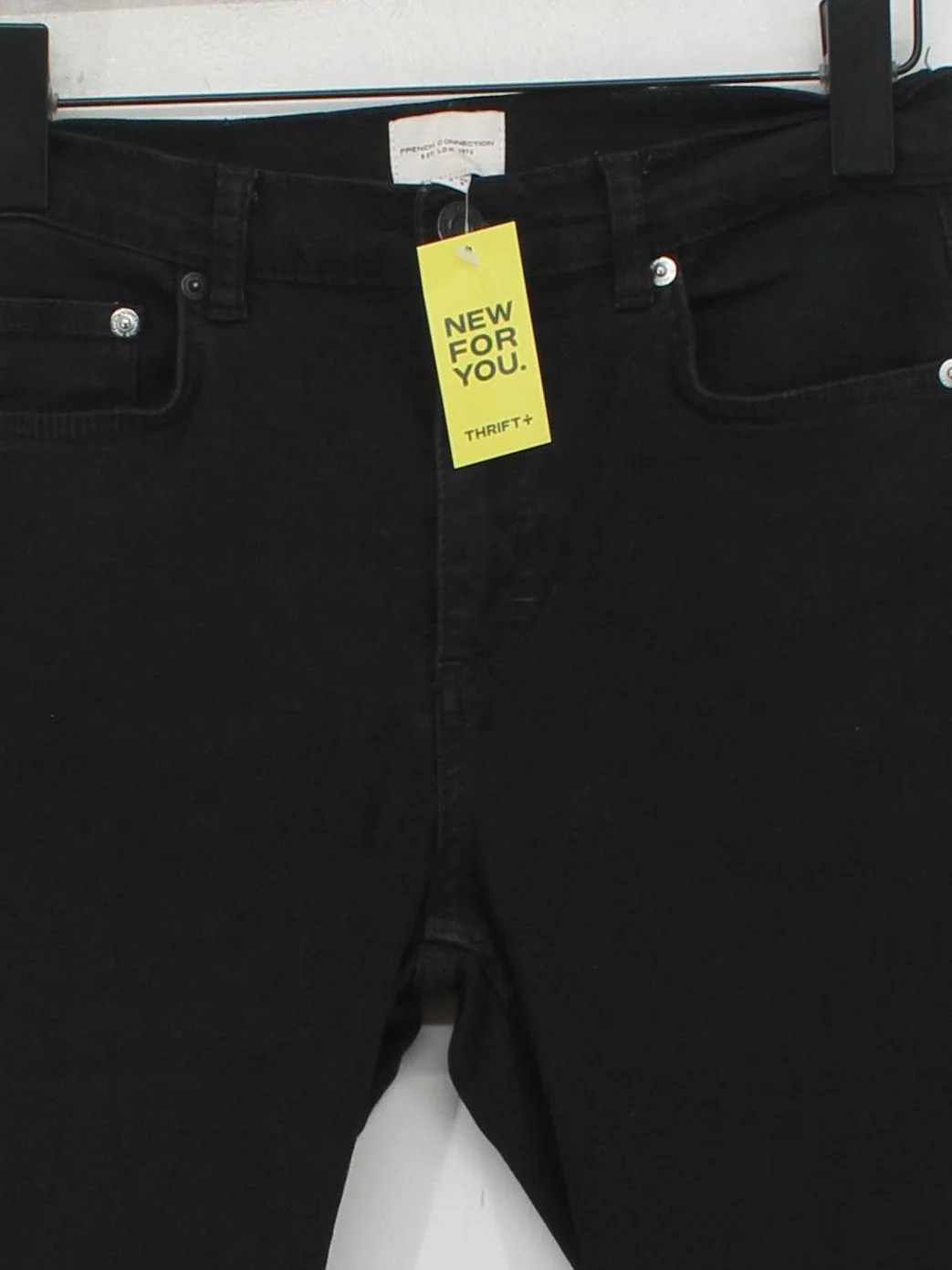 French Connection Women's Jeans S Black Cotton with Elastane Skinny - Image 3