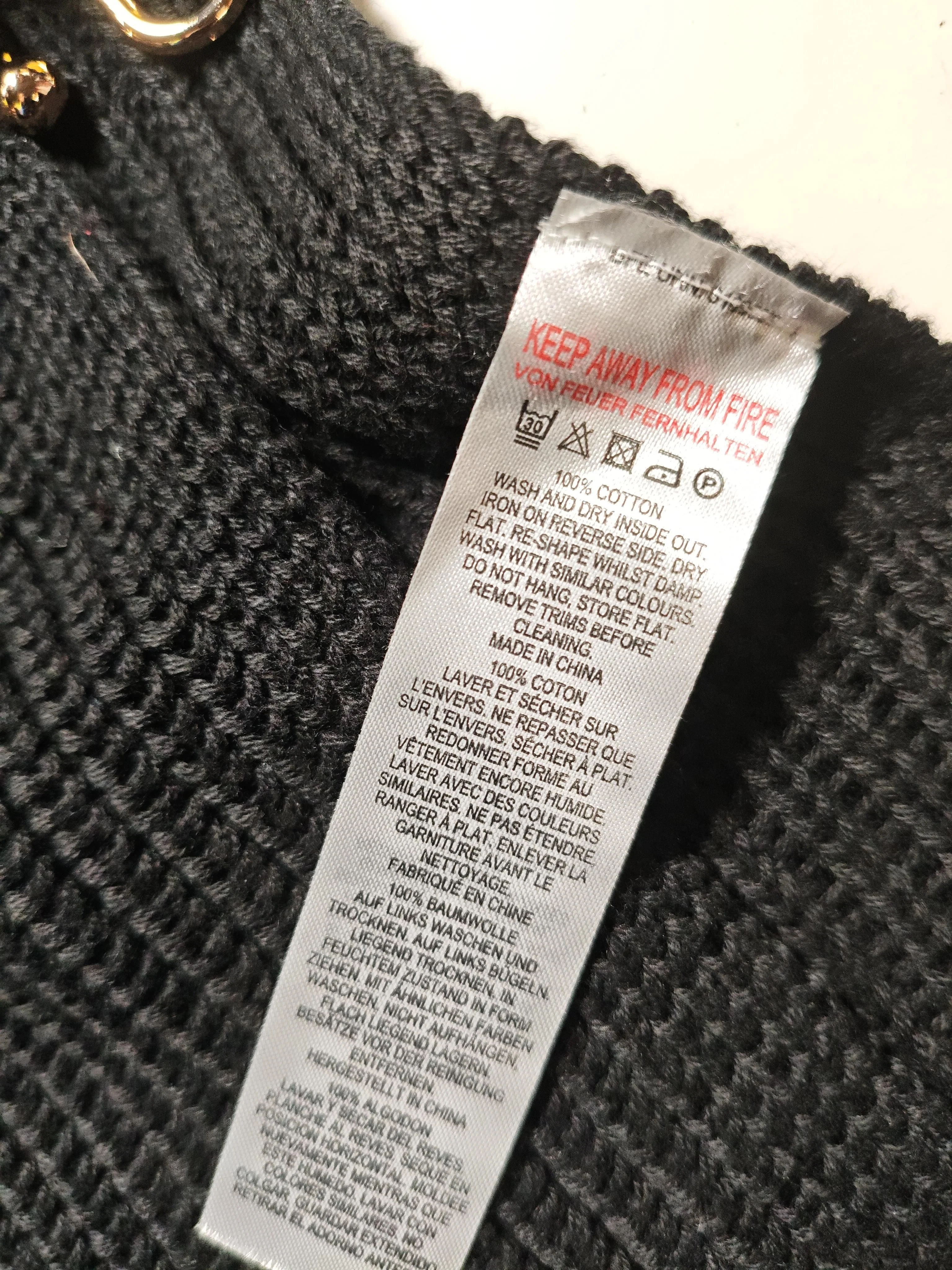 French Connection Women's Jumper L Black 100% Cotton Round Neck Vest - Image 6