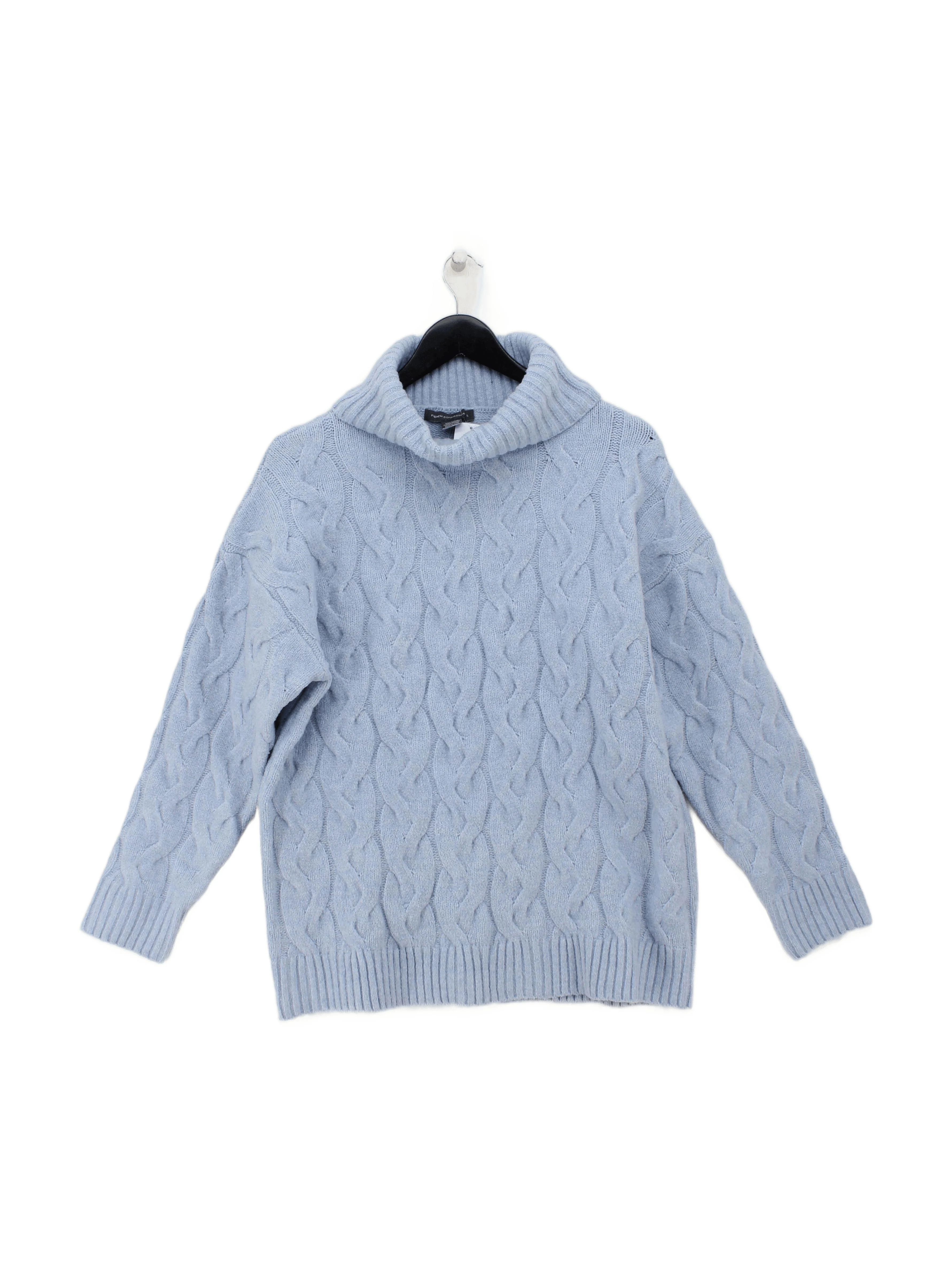 French Connection Women's Jumper L Blue Polyester
