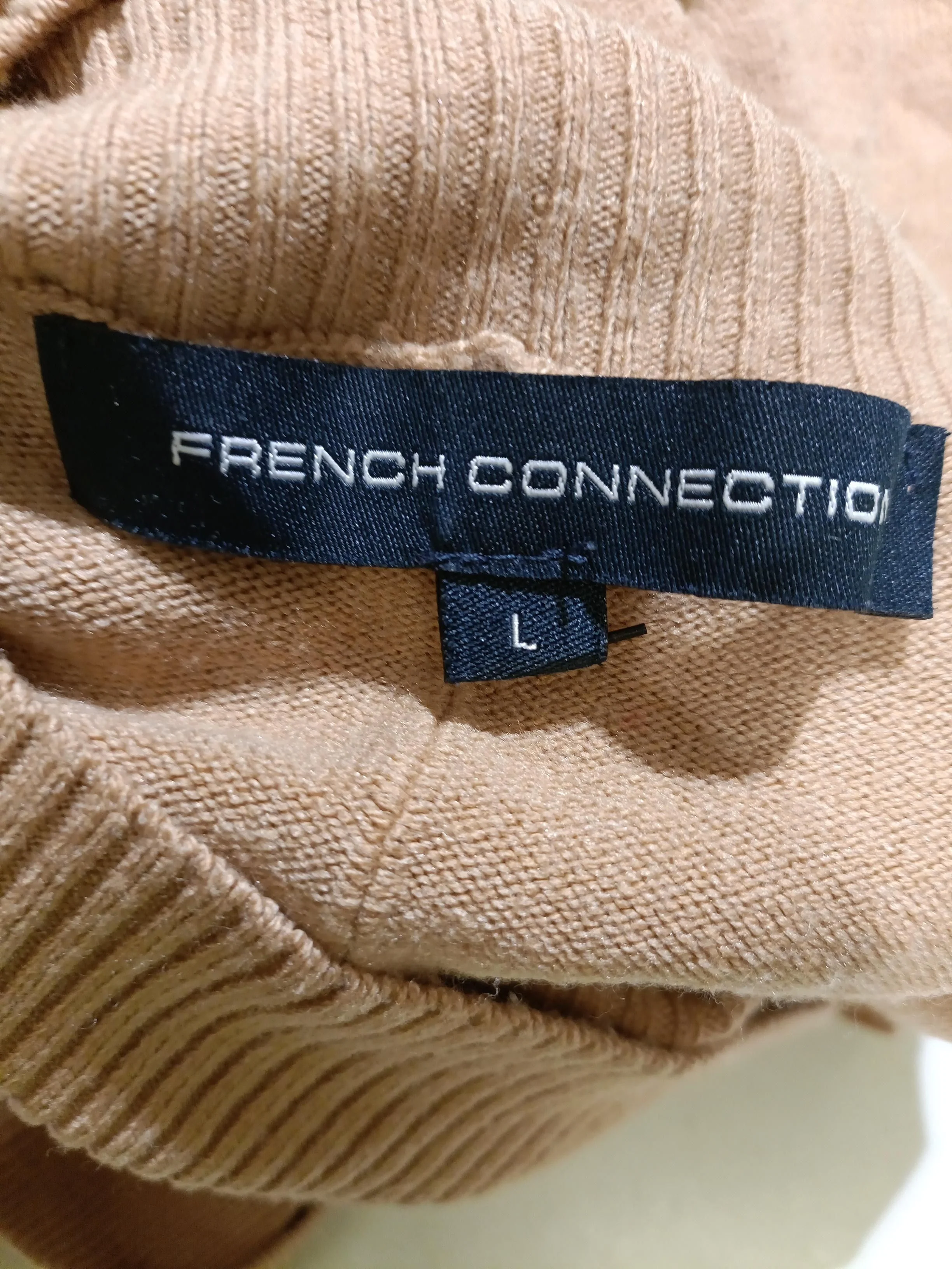 French Connection Women's Jumper L Tan Acrylic with Polyamide, Elastane Pullover - Image 5