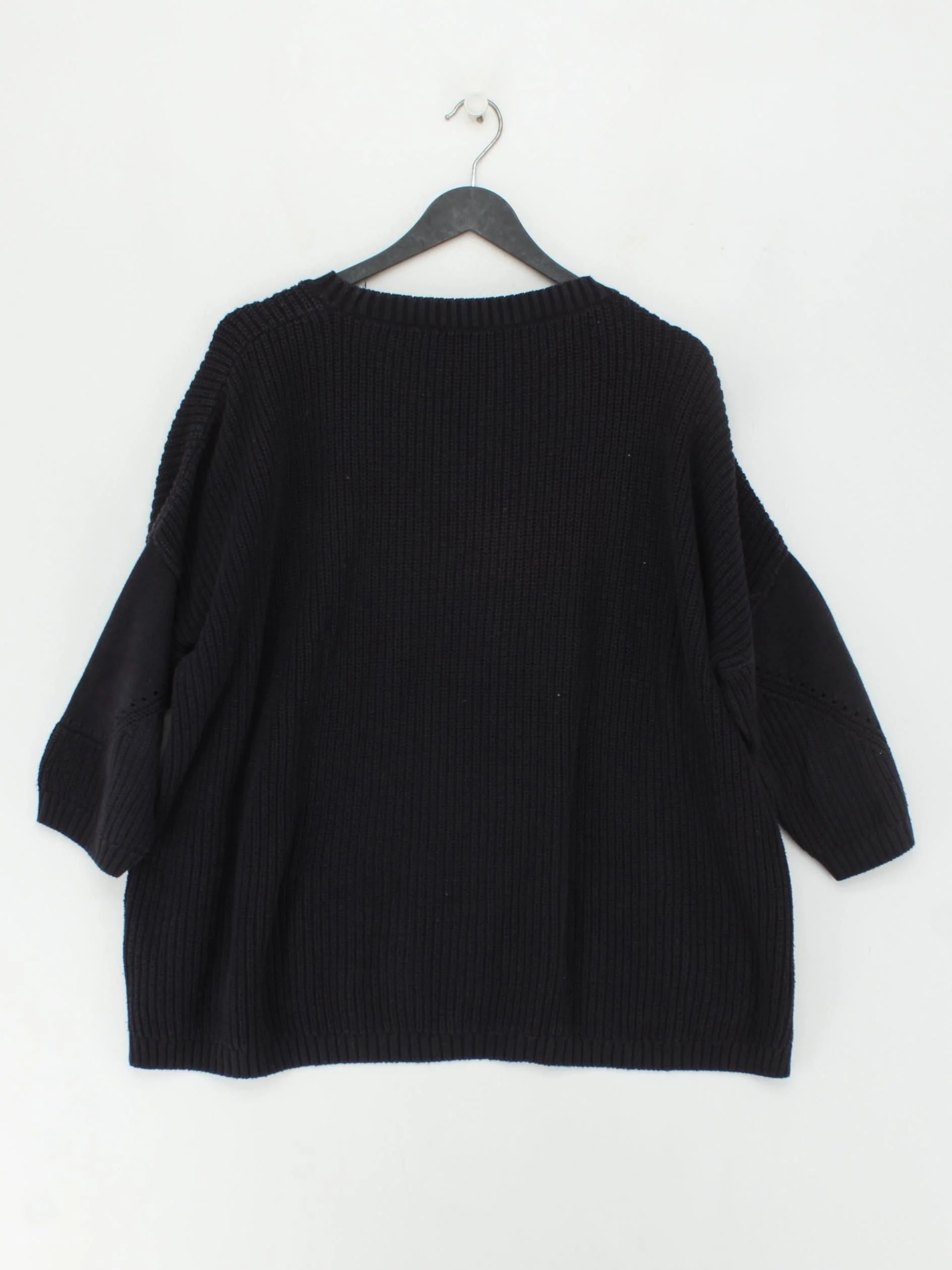 French Connection Women's Jumper M Black 100% Cotton Crew Neck Pullover - Image 2