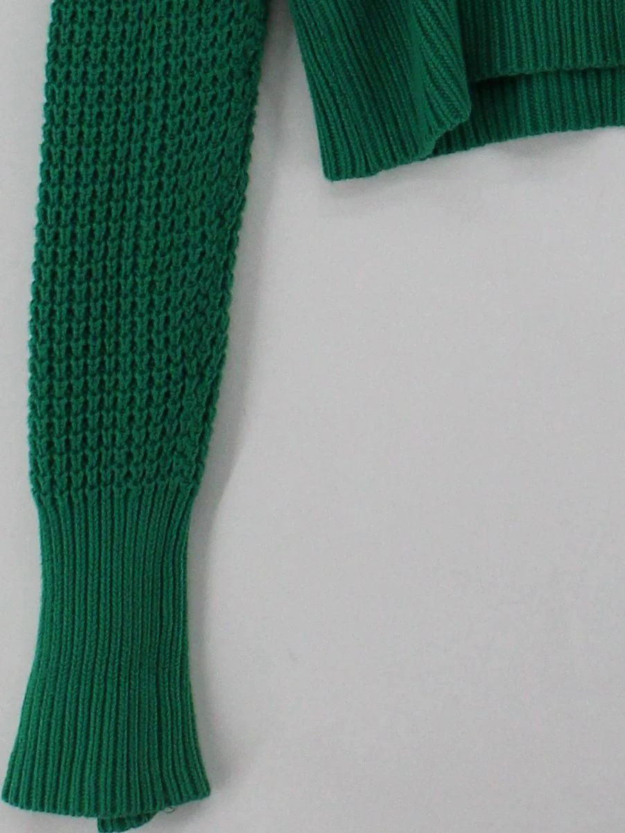 French Connection Women's Jumper M Green 100% Cotton Crew Neck Pullover - Image 4