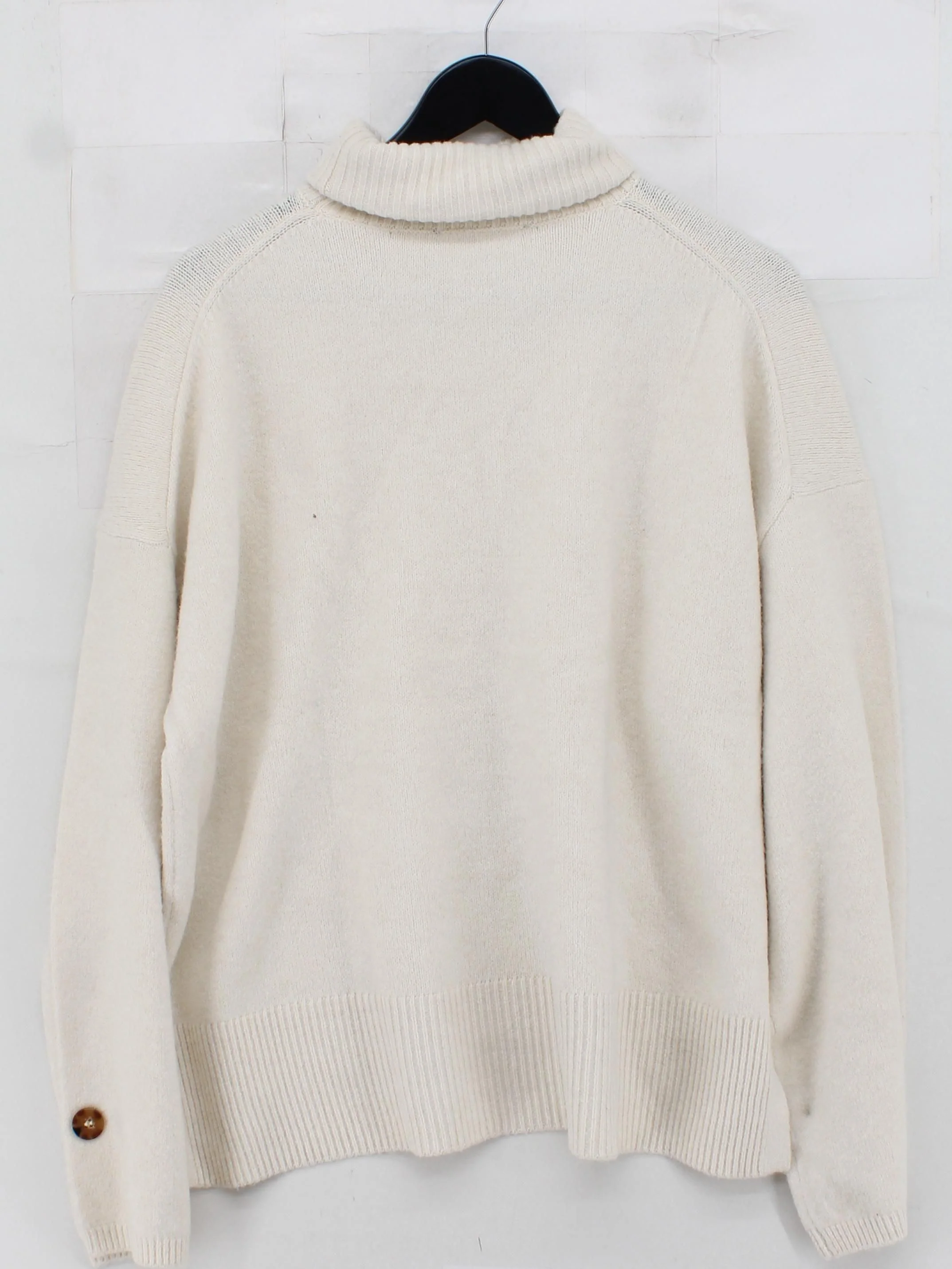 French Connection Women's Jumper S Cream Polyester - Image 2