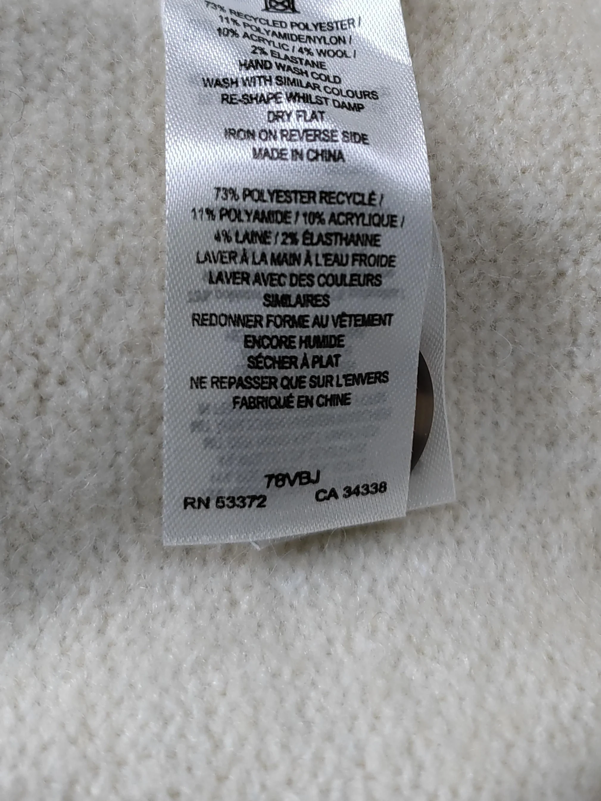 French Connection Women's Jumper S Cream Polyester - Image 6