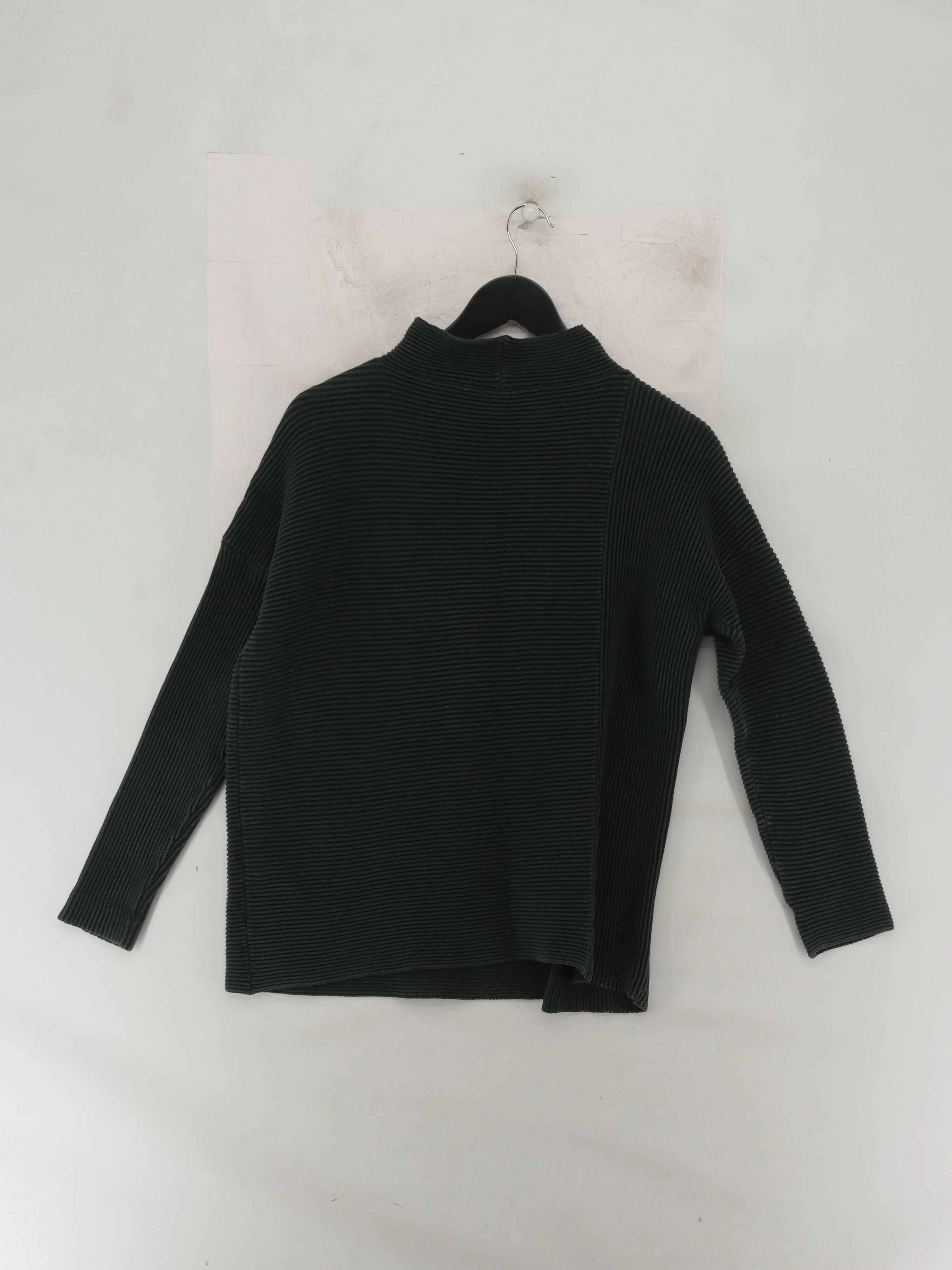 French Connection Women's Jumper S Green 100% Cotton High Neck Pullover - Image 2