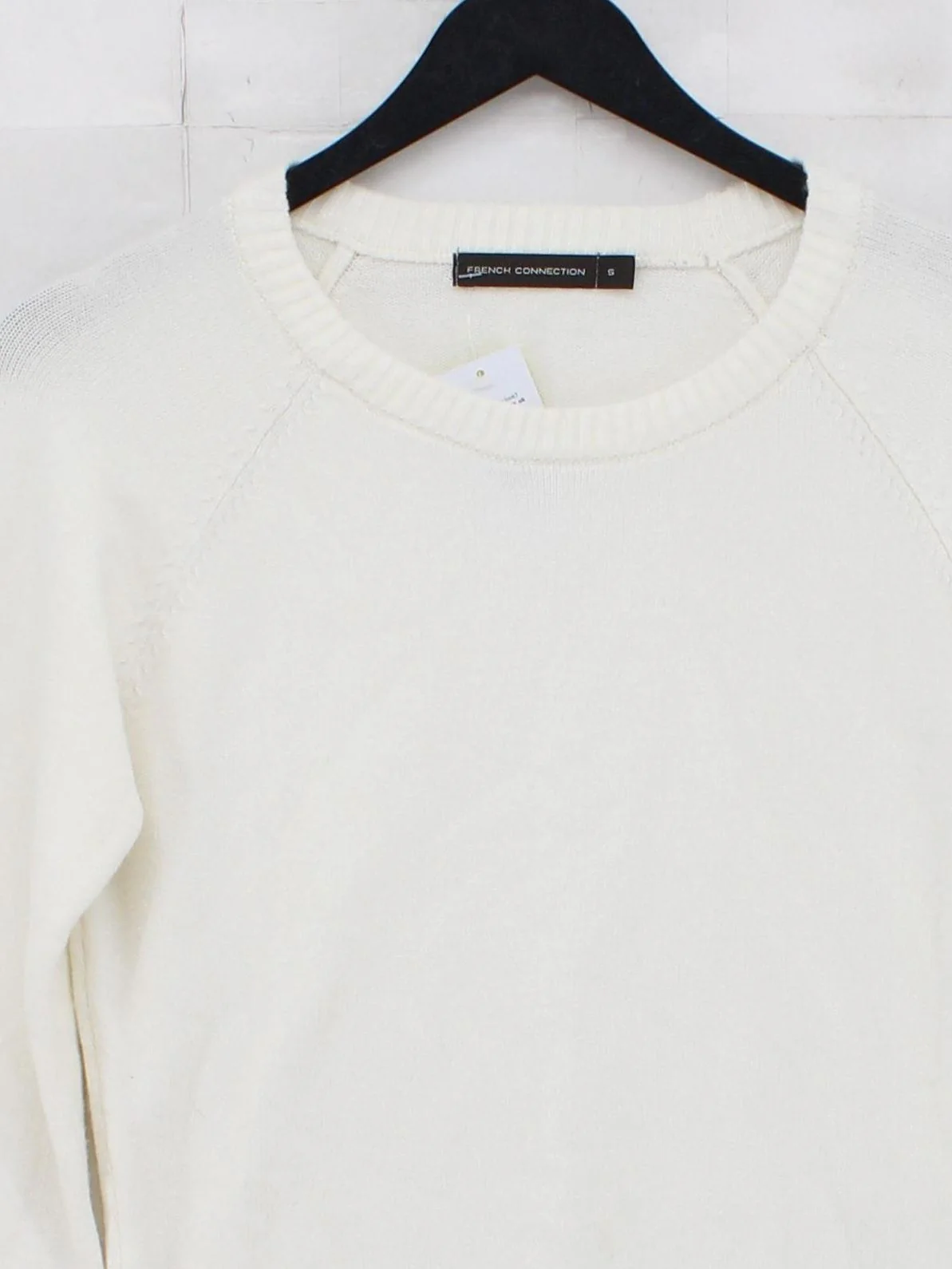 French Connection Women's Jumper S White Viscose with Polyester, Nylon Pullover - Image 3