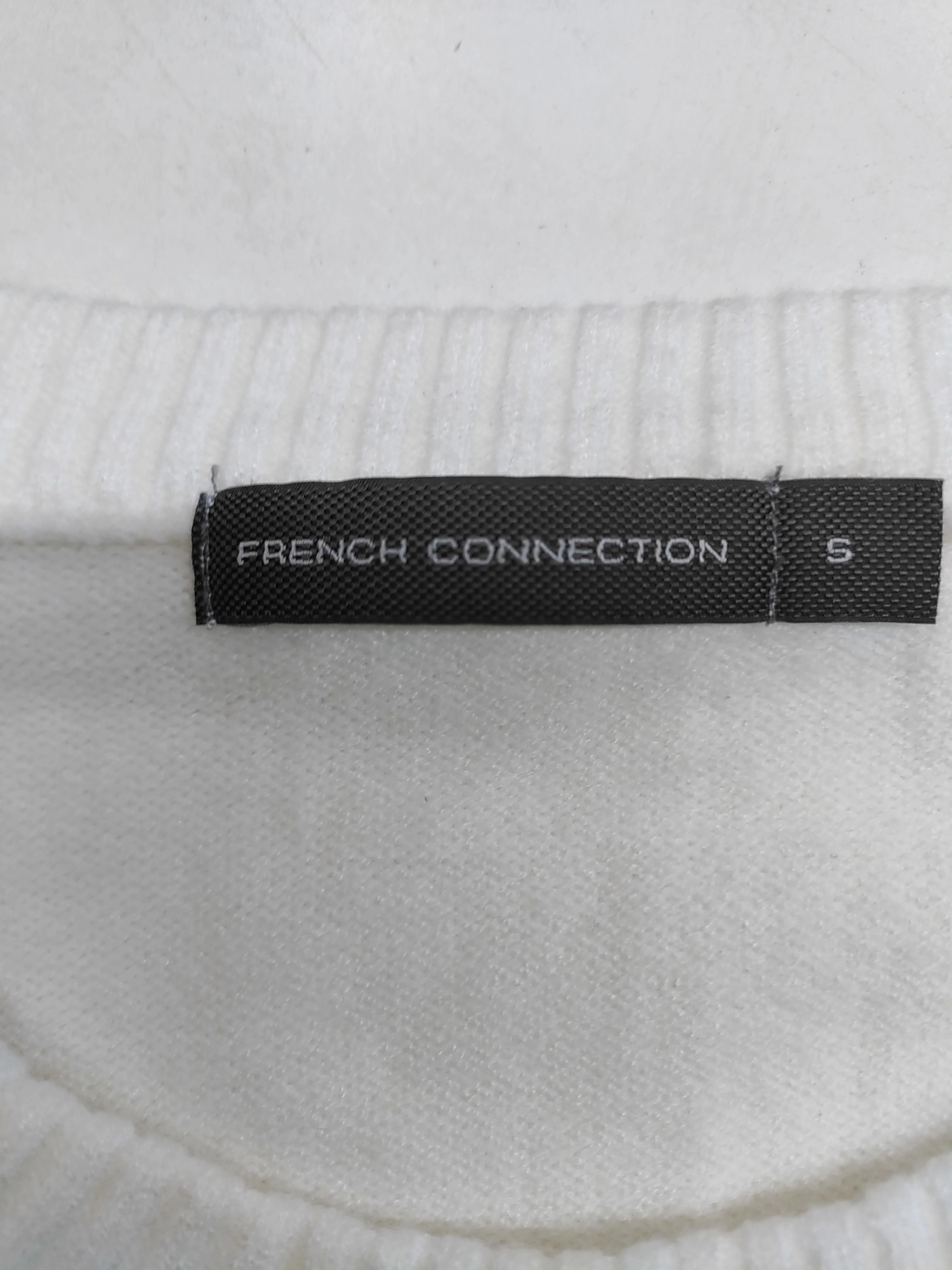 French Connection Women's Jumper S White Viscose with Polyester, Nylon Pullover - Image 5