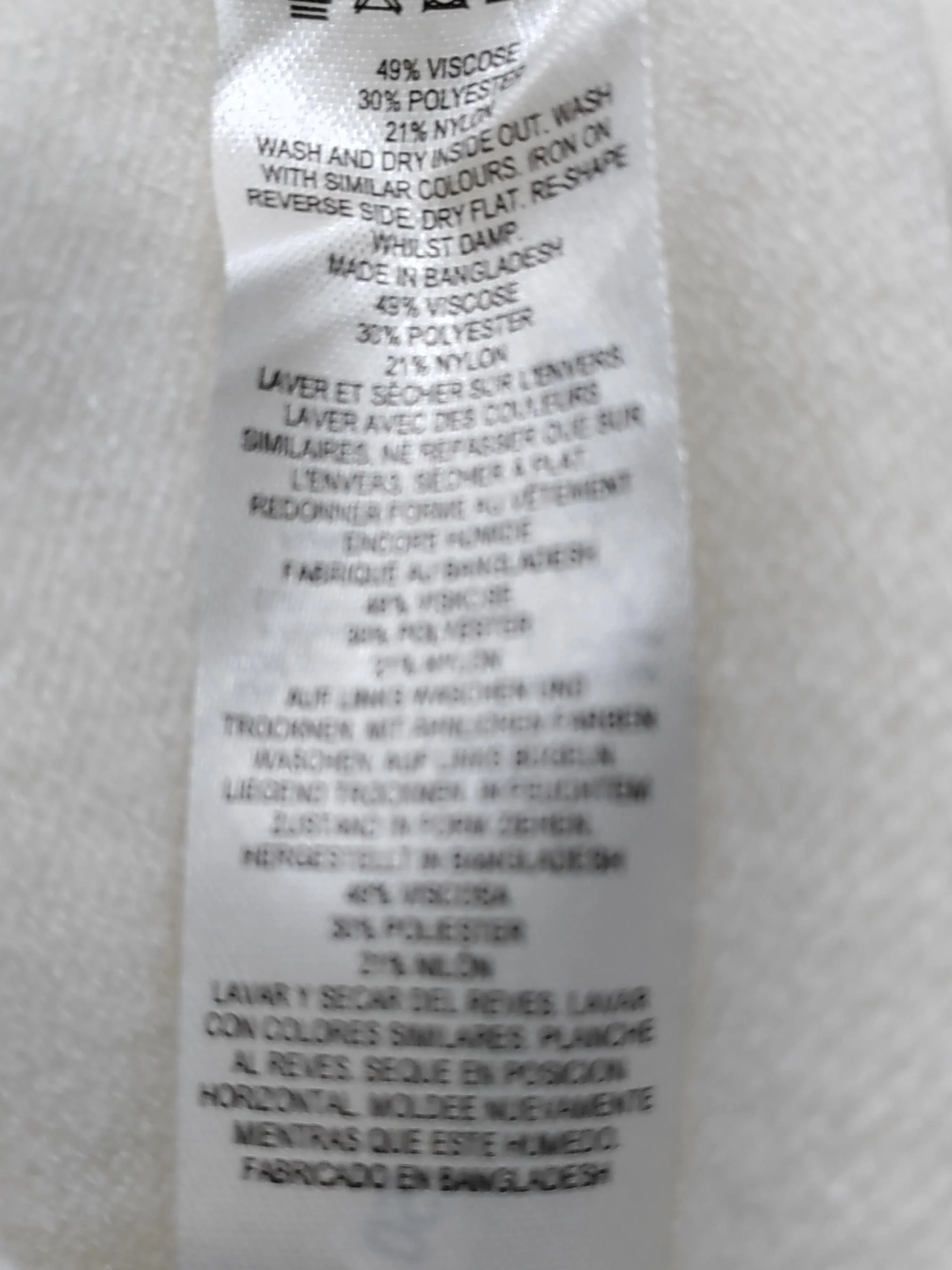 French Connection Women's Jumper S White Viscose with Polyester, Nylon Pullover - Image 6