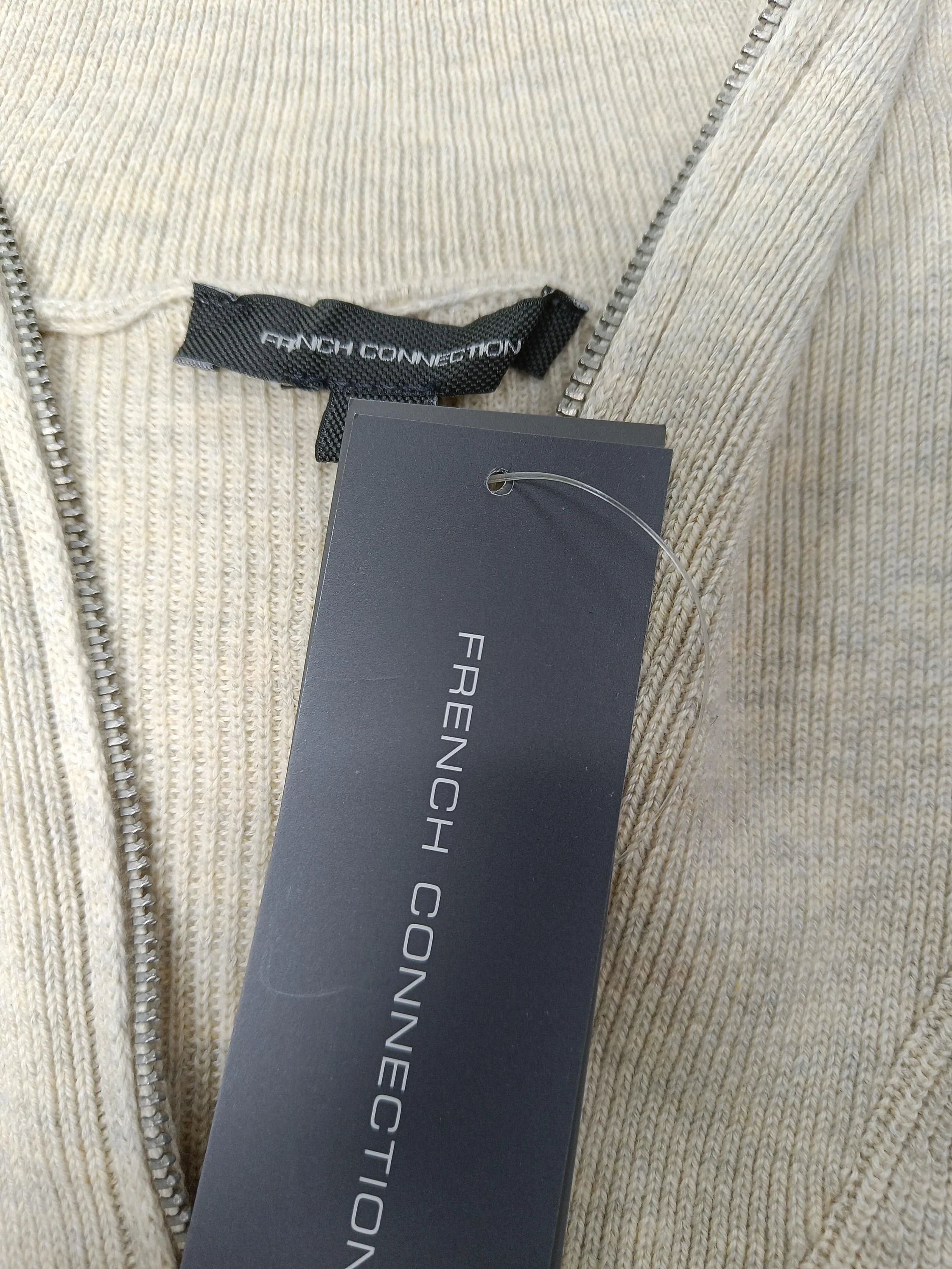 French Connection Women's Jumper XL Cream 100% Cotton Pullover New with tags - Image 5