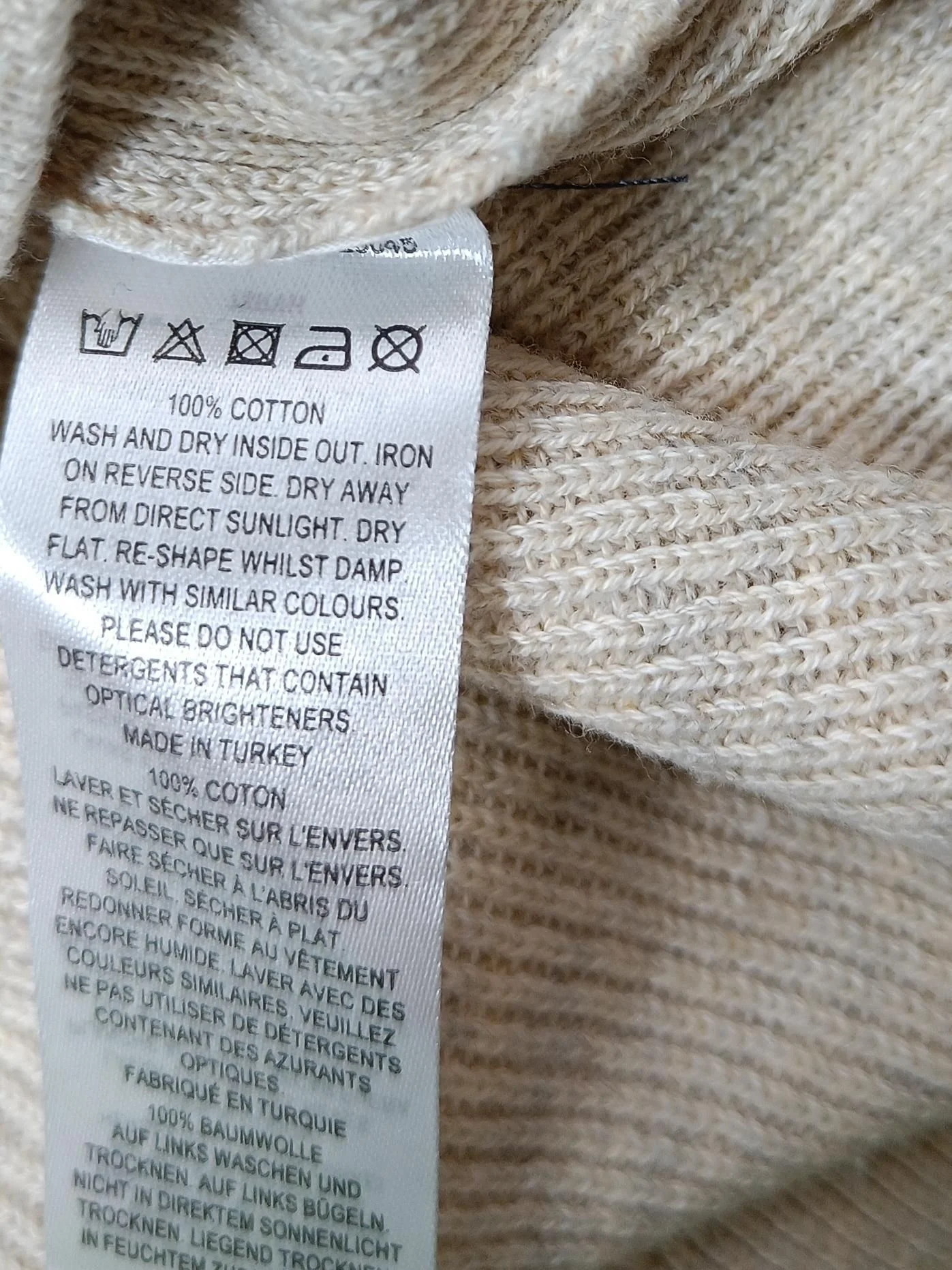 French Connection Women's Jumper XL Cream 100% Cotton Pullover New with tags - Image 6
