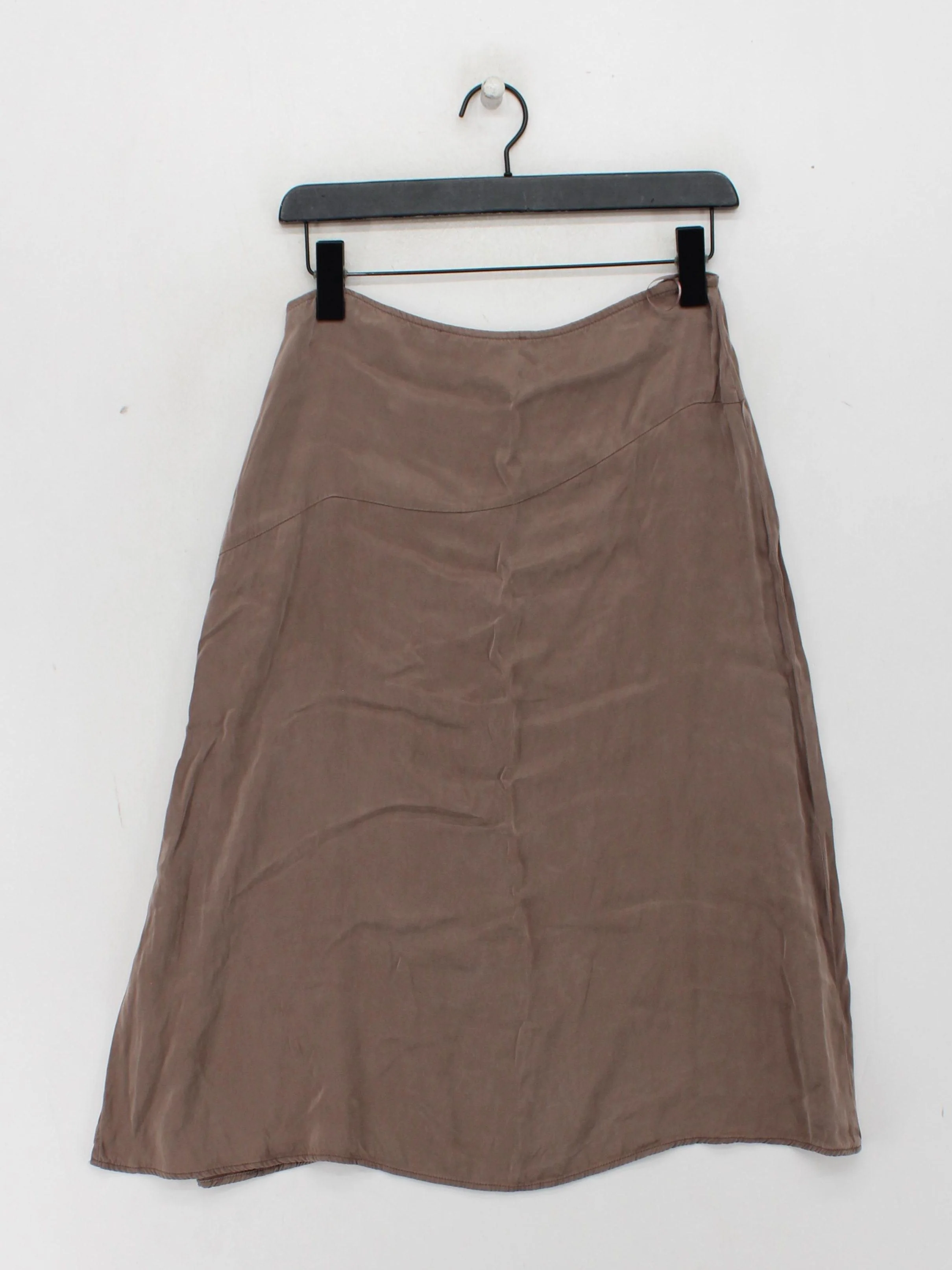 French Connection Women's Midi Skirt S Brown Rayon with Viscose Midi A-Line - Image 2