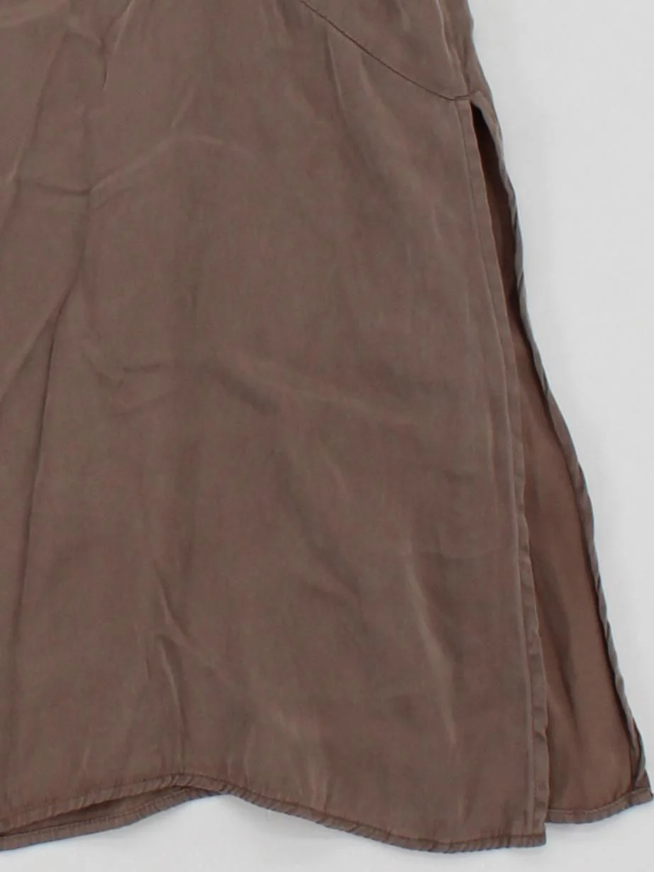 French Connection Women's Midi Skirt S Brown Rayon with Viscose Midi A-Line - Image 4