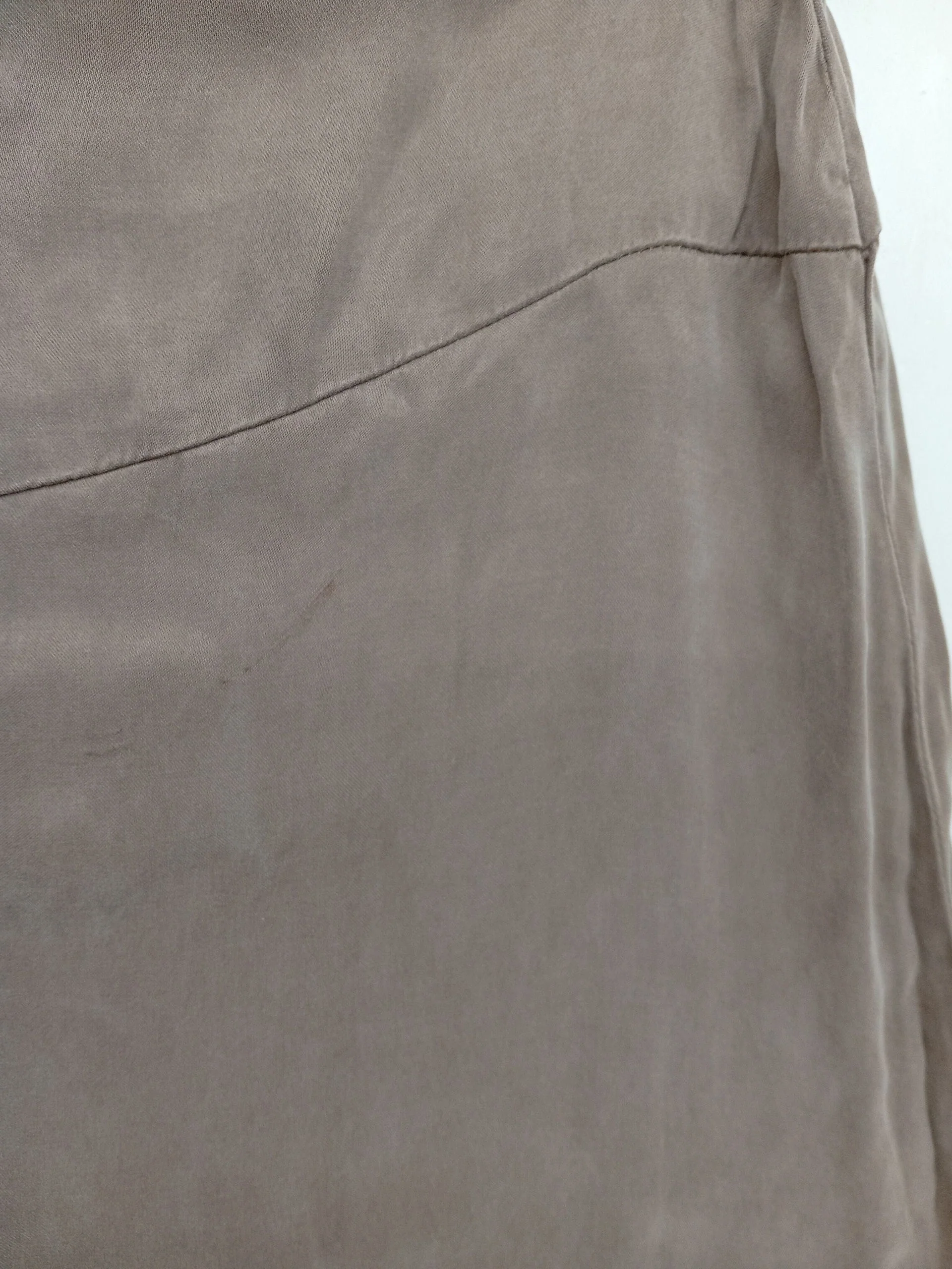 French Connection Women's Midi Skirt S Brown Rayon with Viscose Midi A-Line - Image 6