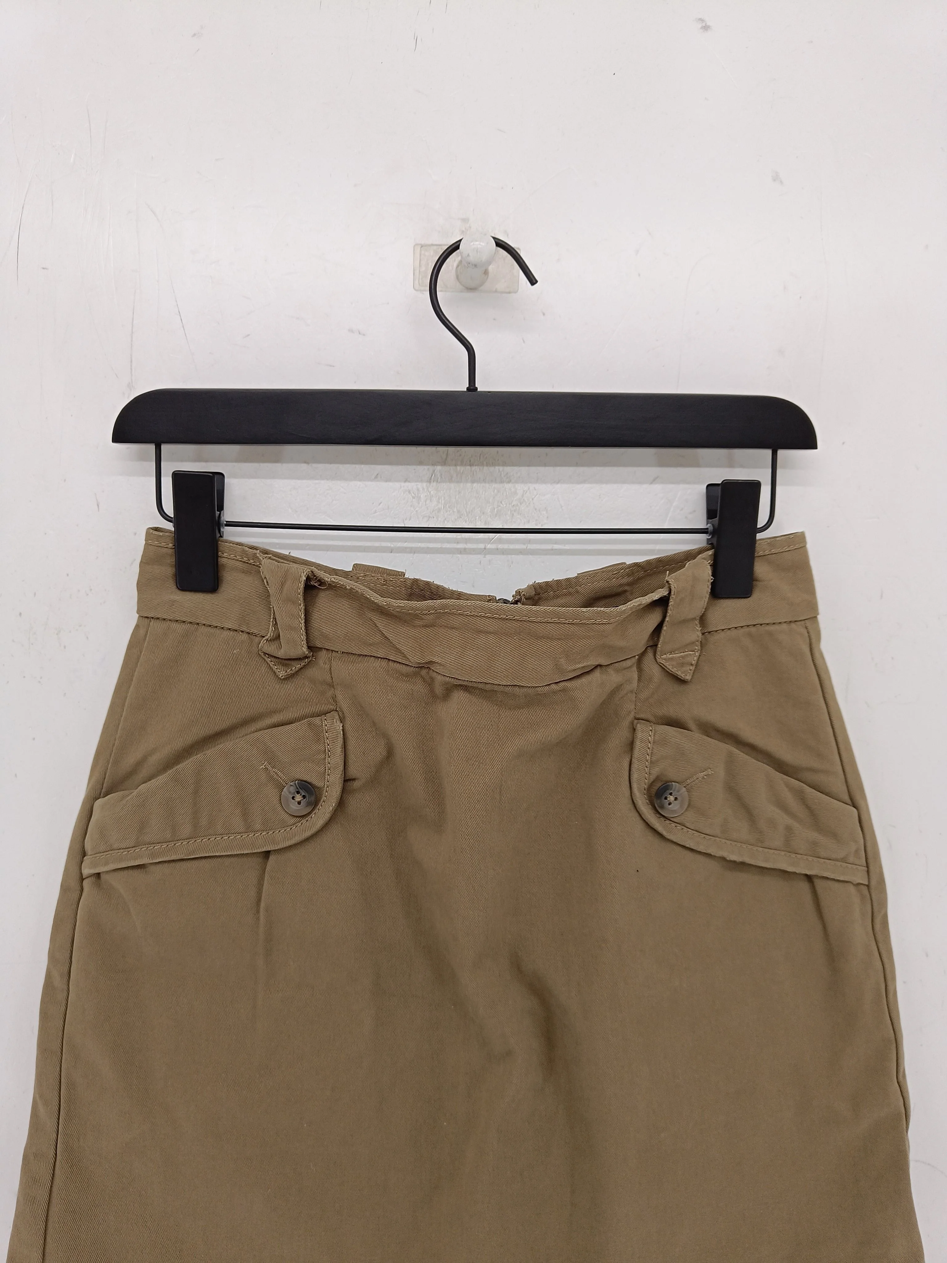 French Connection Women's Midi Skirt UK 10 Brown 100% Cotton Midi A-Line - Image 3