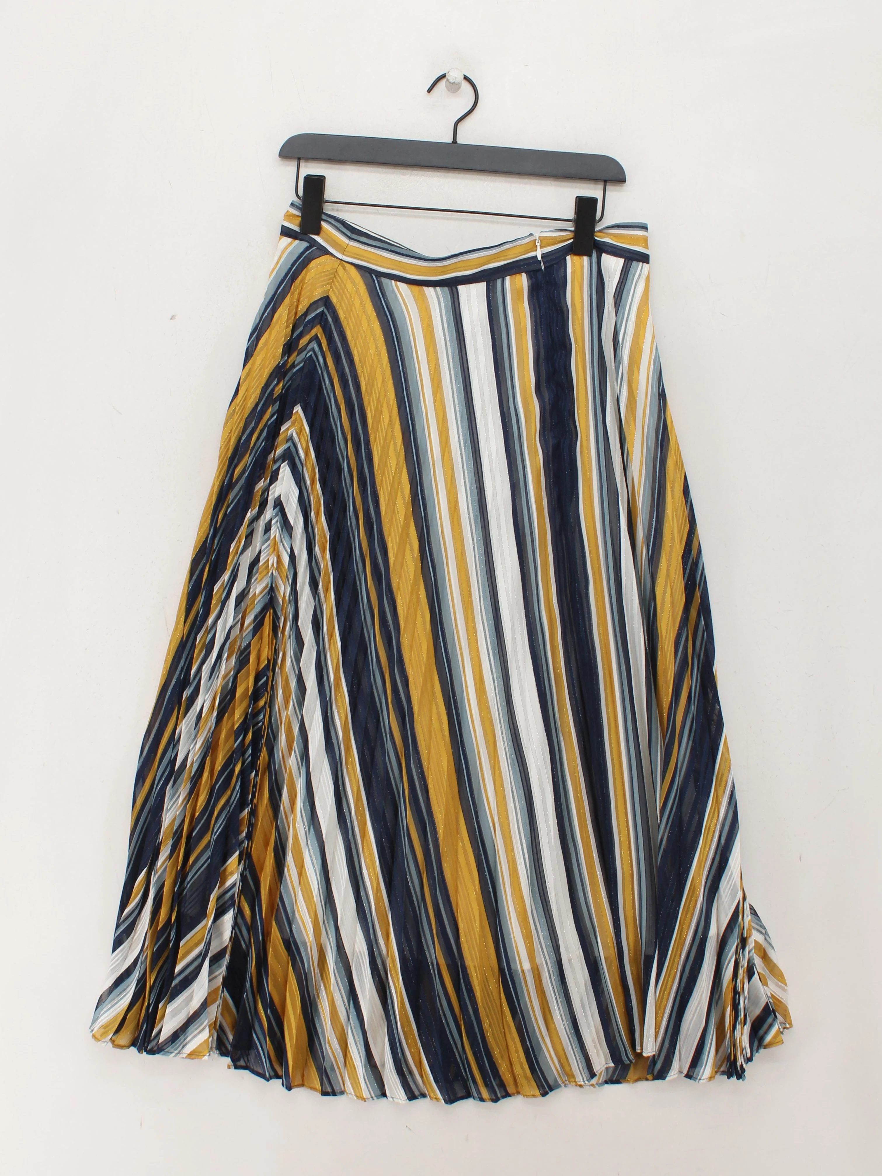 French Connection Women's Midi Skirt UK 12 Multi 100% Polyester Pleated - Image 2