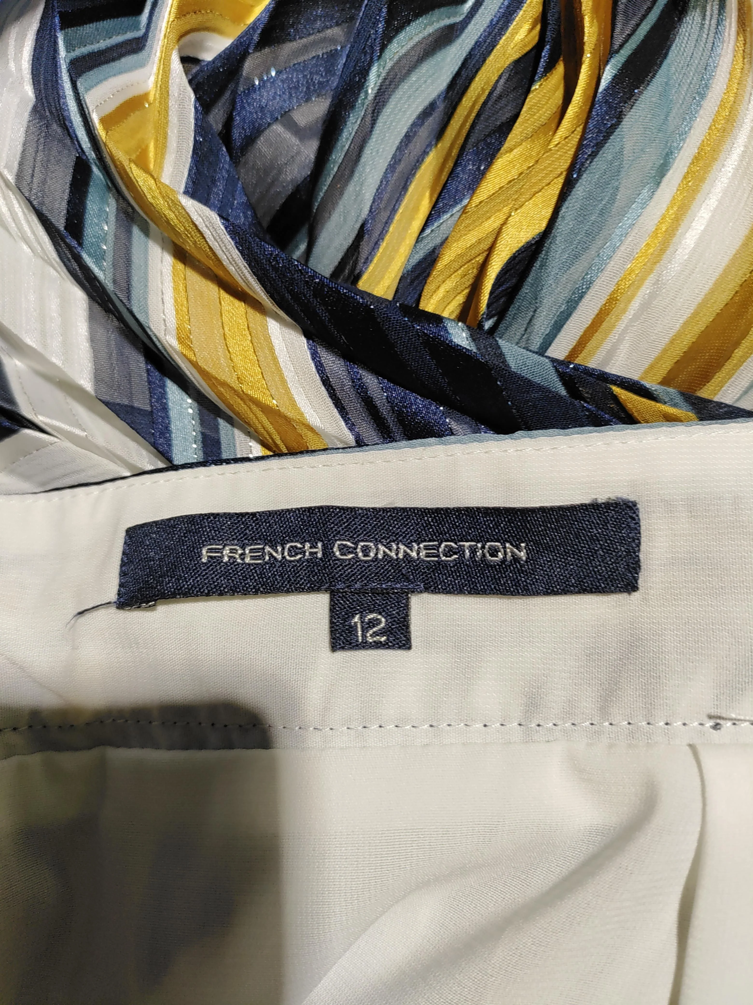French Connection Women's Midi Skirt UK 12 Multi 100% Polyester Pleated - Image 5