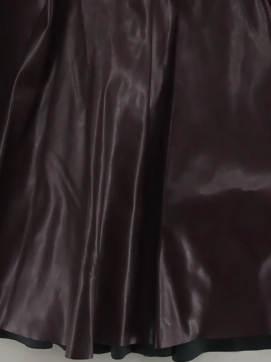 French Connection Women's Midi Skirt UK 14 Brown Polyester New with tags - Image 4