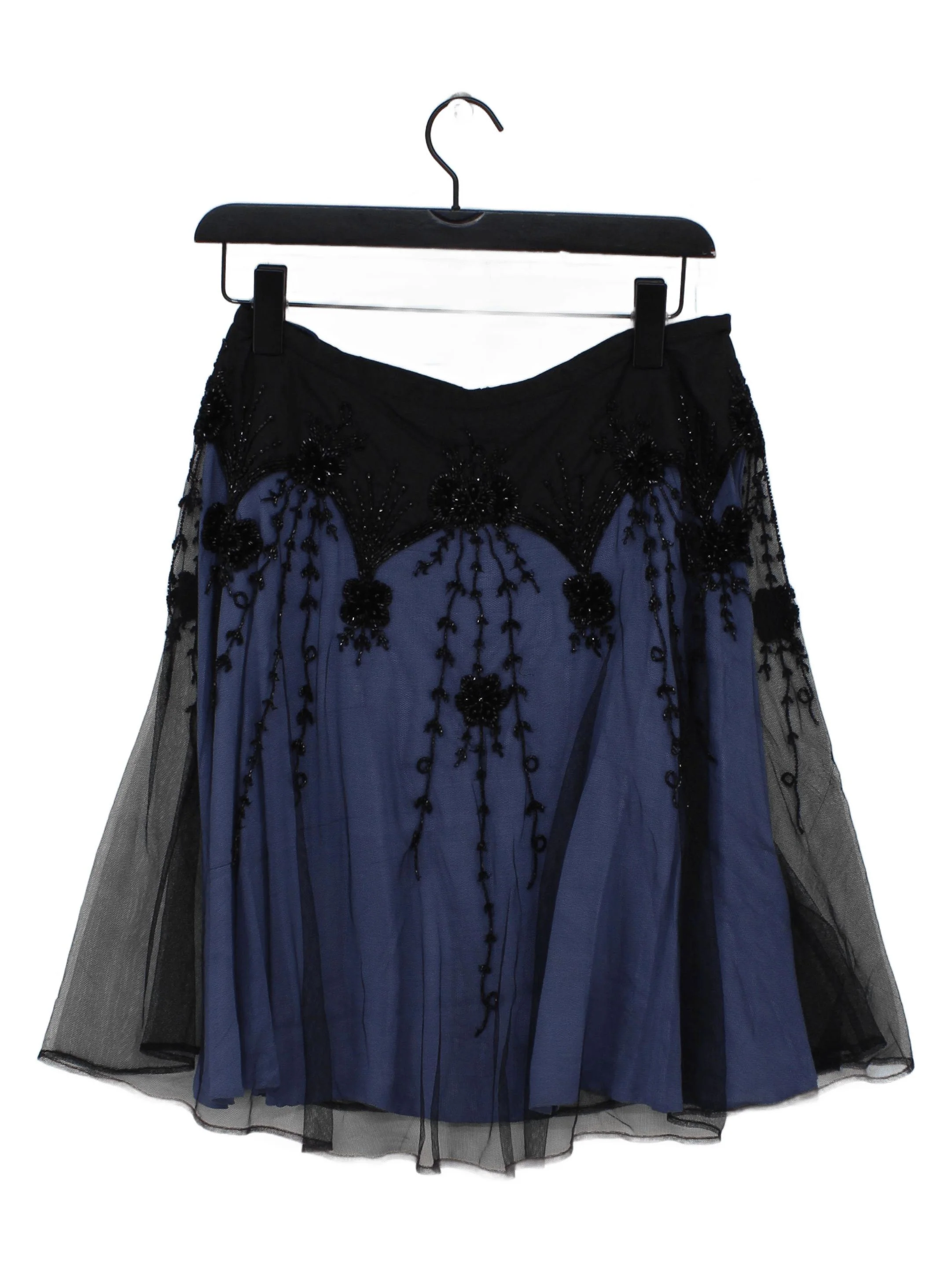 French Connection Women's Mini Skirt UK 10 Blue Viscose