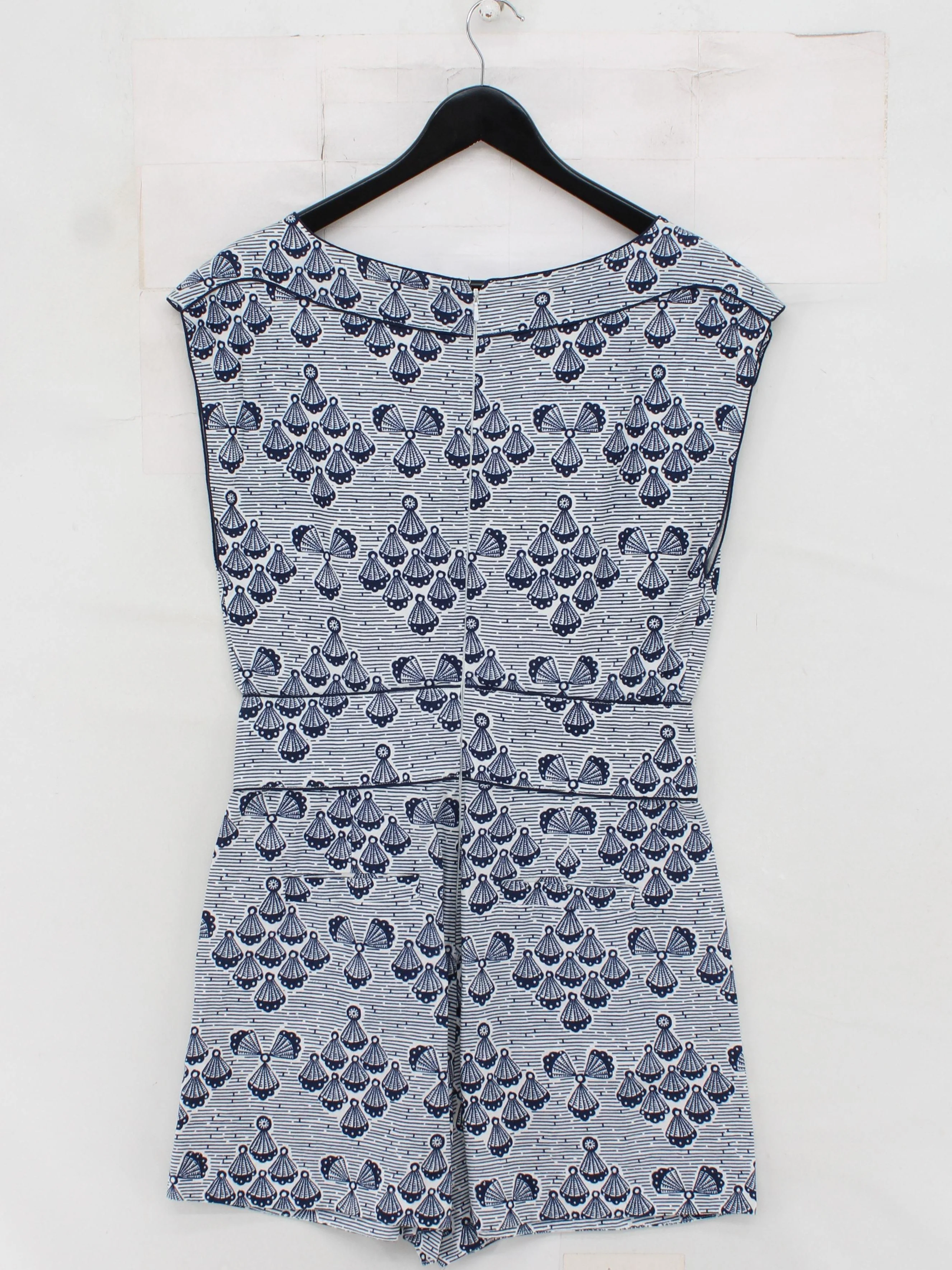 French Connection Women's Playsuit M Blue 100% Cotton Playsuit - Image 2