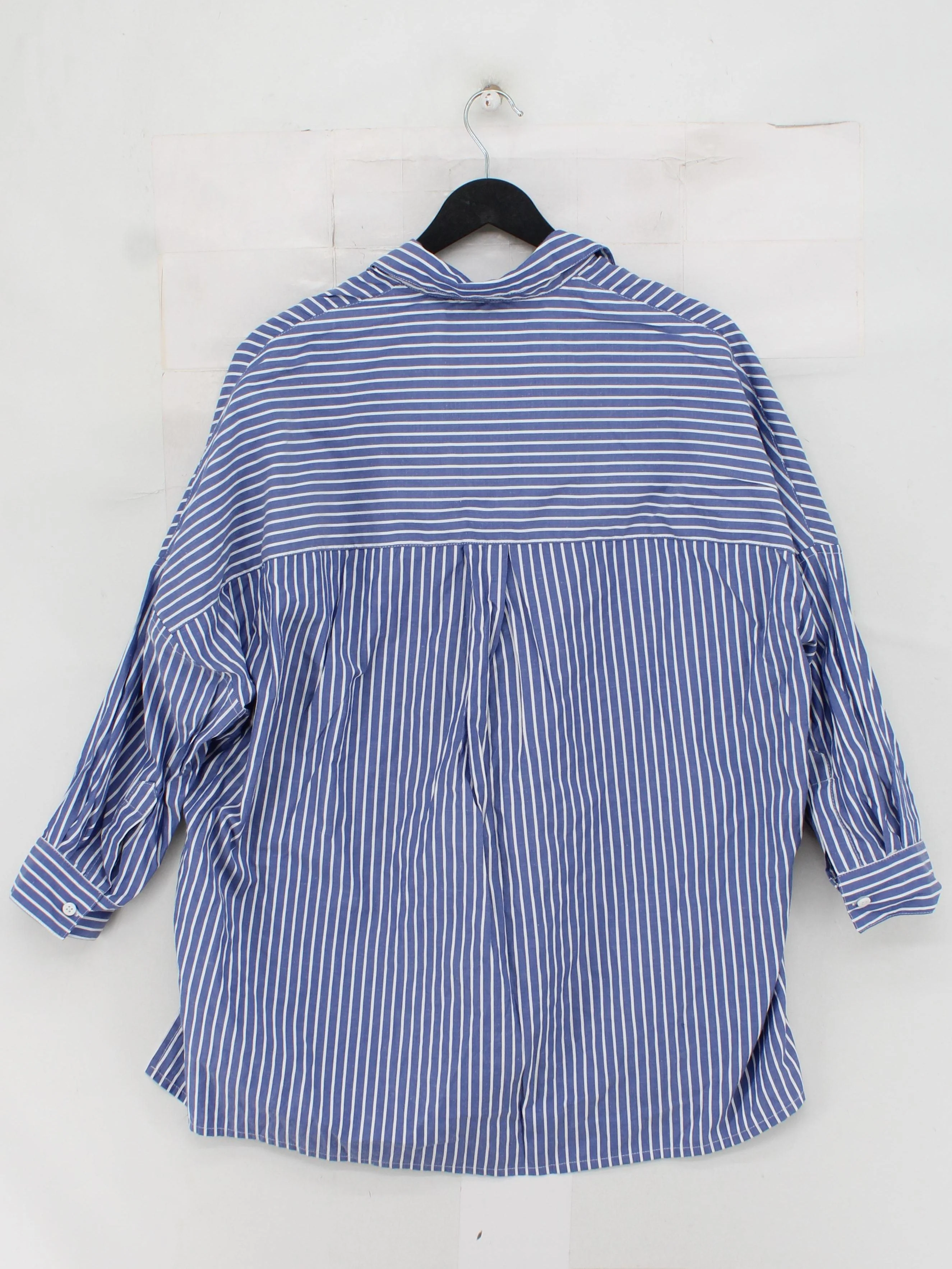 French Connection Women's Shirt L Blue Polyester with Cotton Basic - Image 2