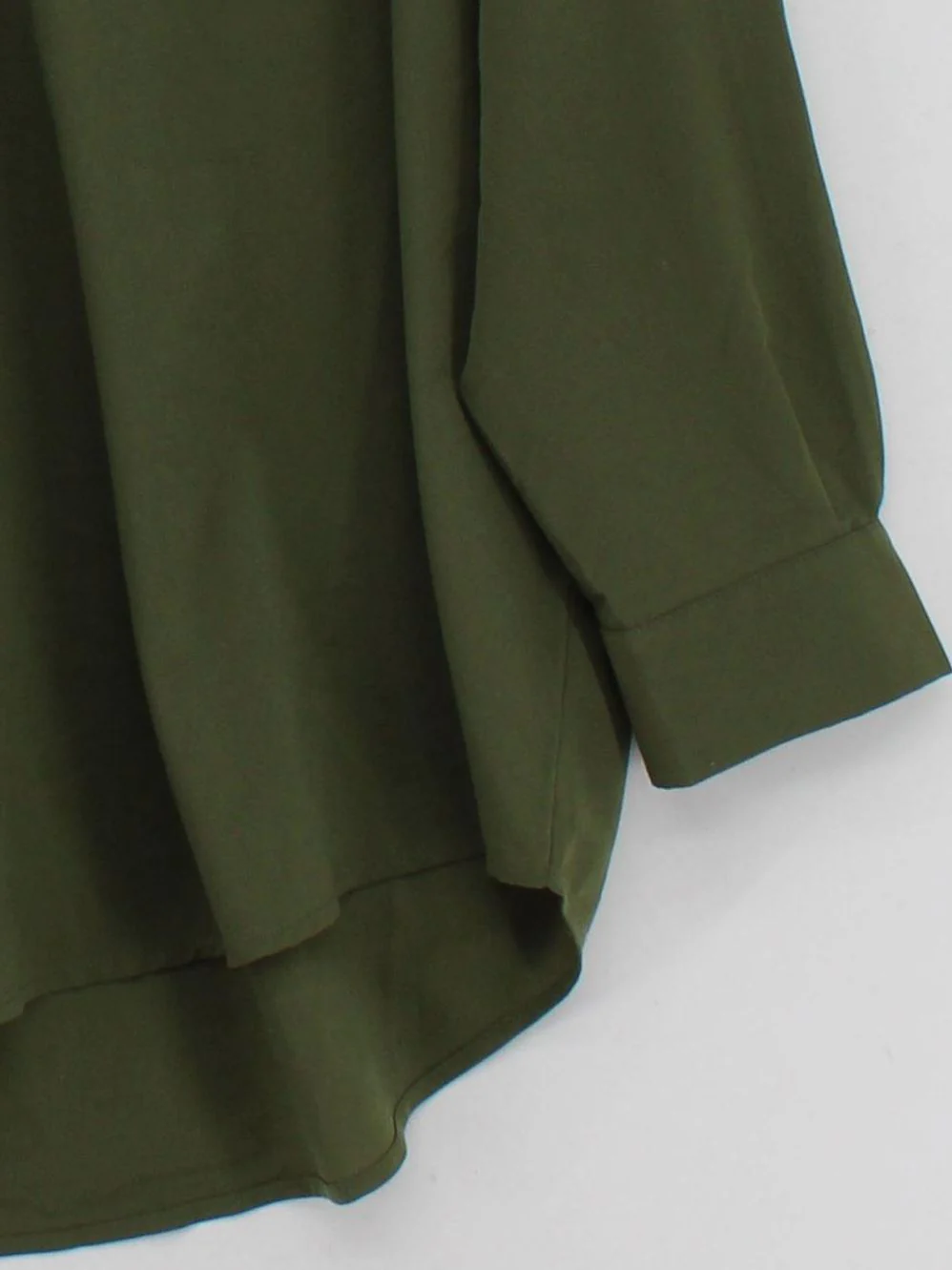 French Connection Women's Shirt L Green 100% Other Long Sleeve Collared Basic - Image 4