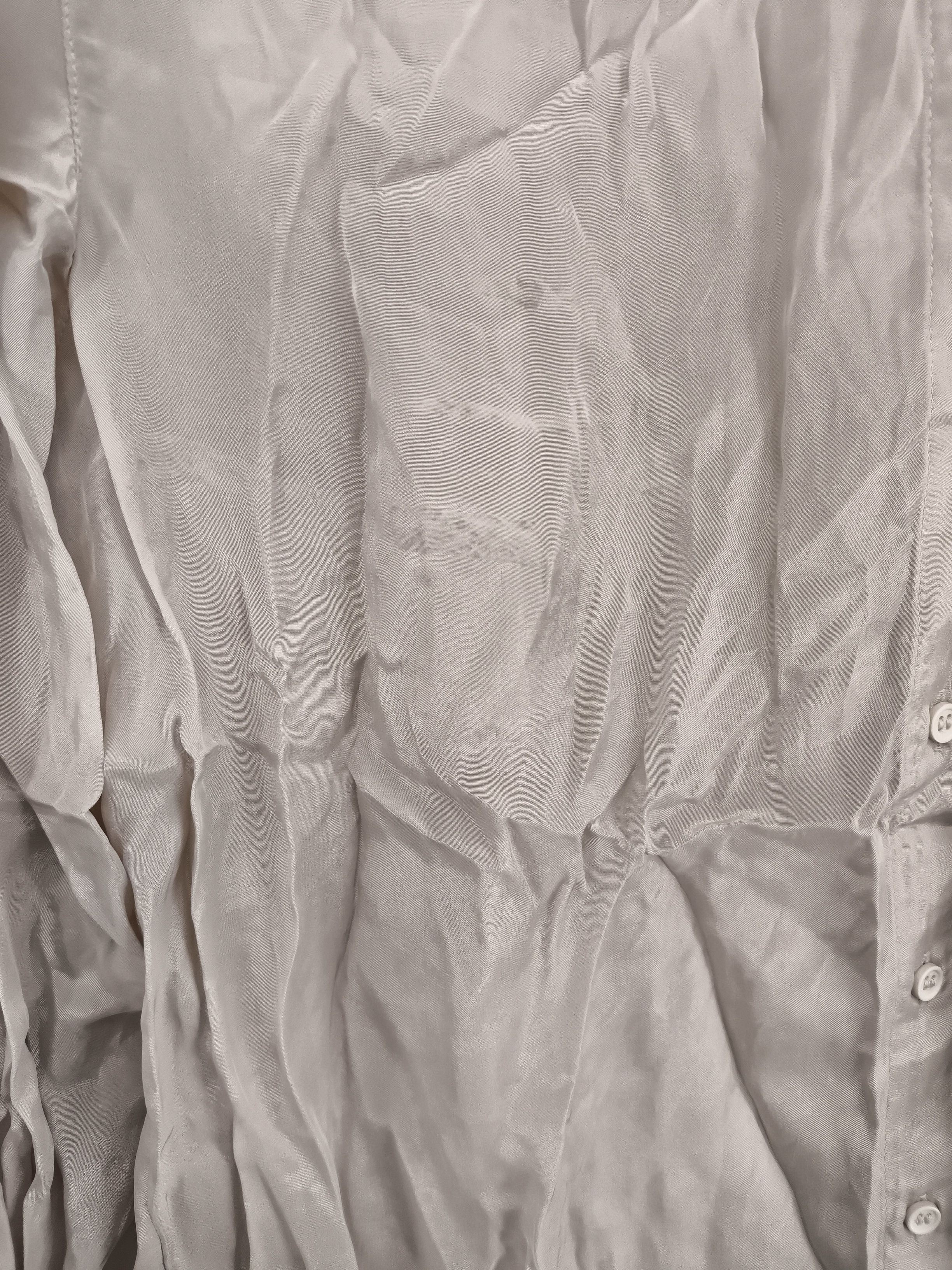 French Connection Women's Shirt M Cream 100% Viscose Long Sleeve Collared Basic - Image 5