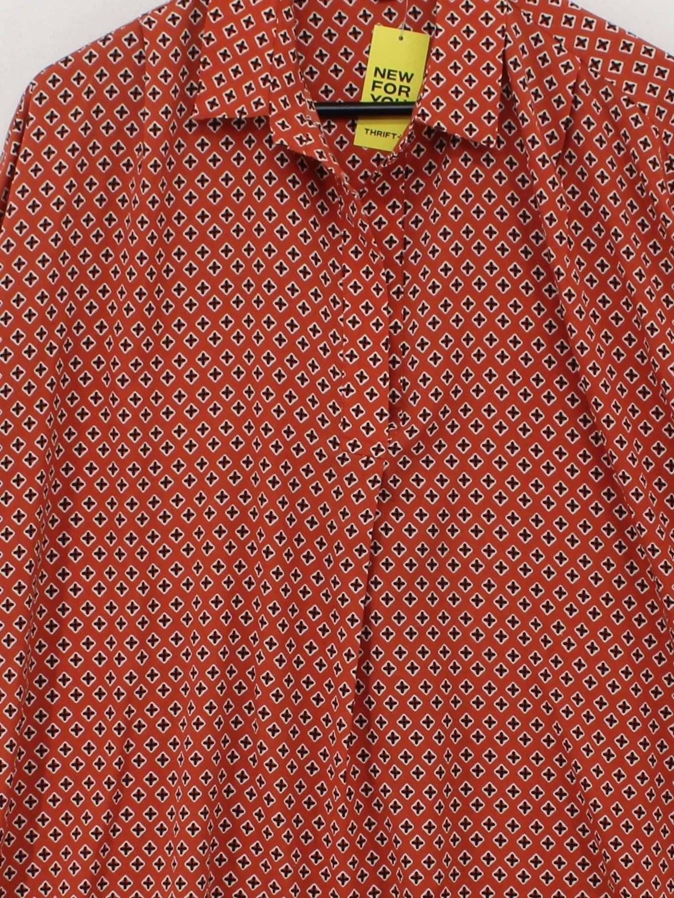 French Connection Women's Shirt M Orange 100% Polyester Basic - Image 3