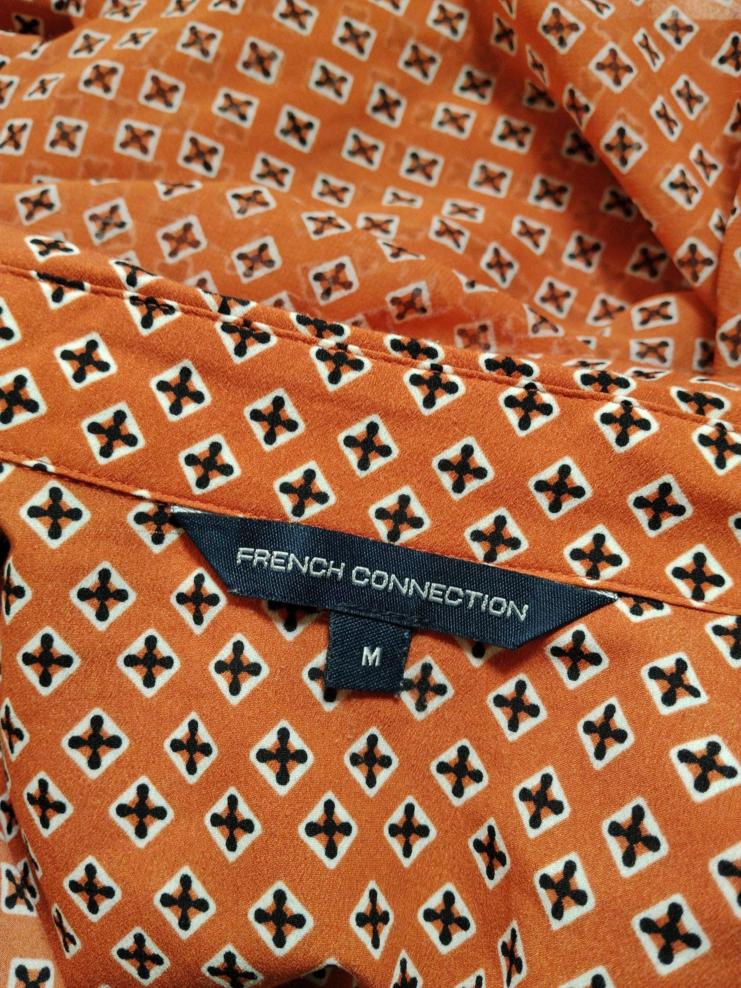 French Connection Women's Shirt M Orange 100% Polyester Basic - Image 5