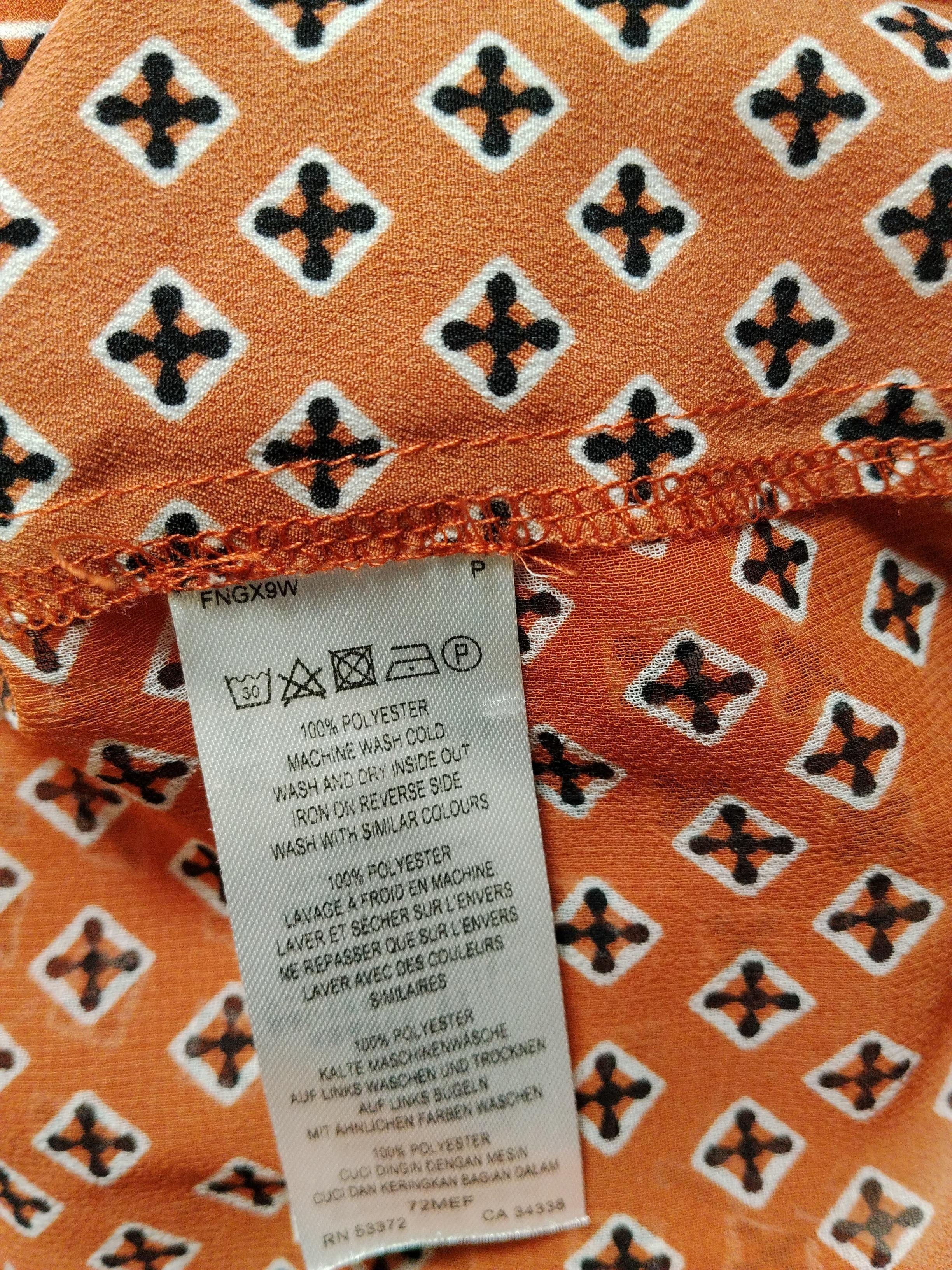 French Connection Women's Shirt M Orange 100% Polyester Basic - Image 6