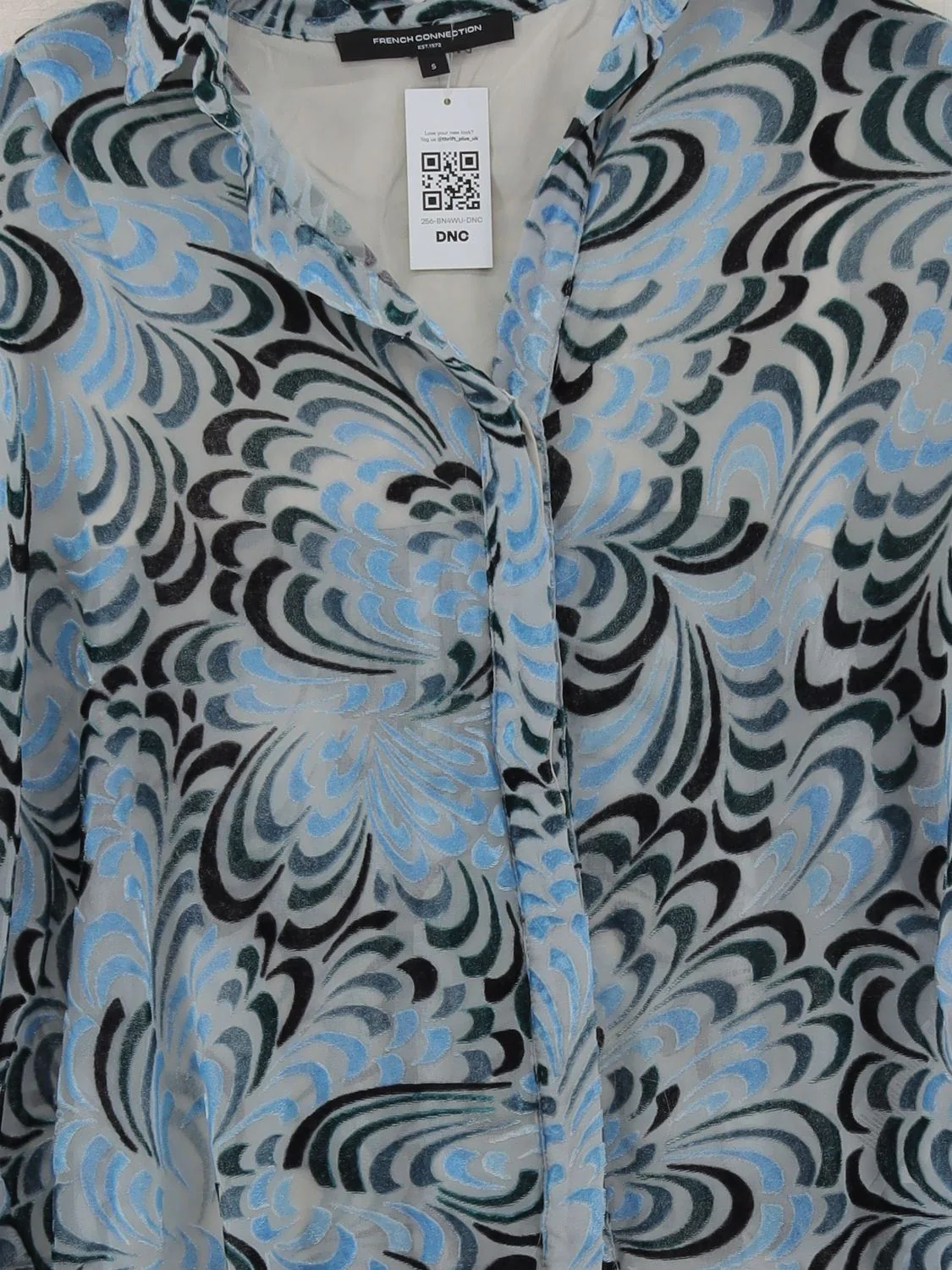 French Connection Women's Shirt S Multi Viscose with Polyamide, Polyester Basic - Image 3