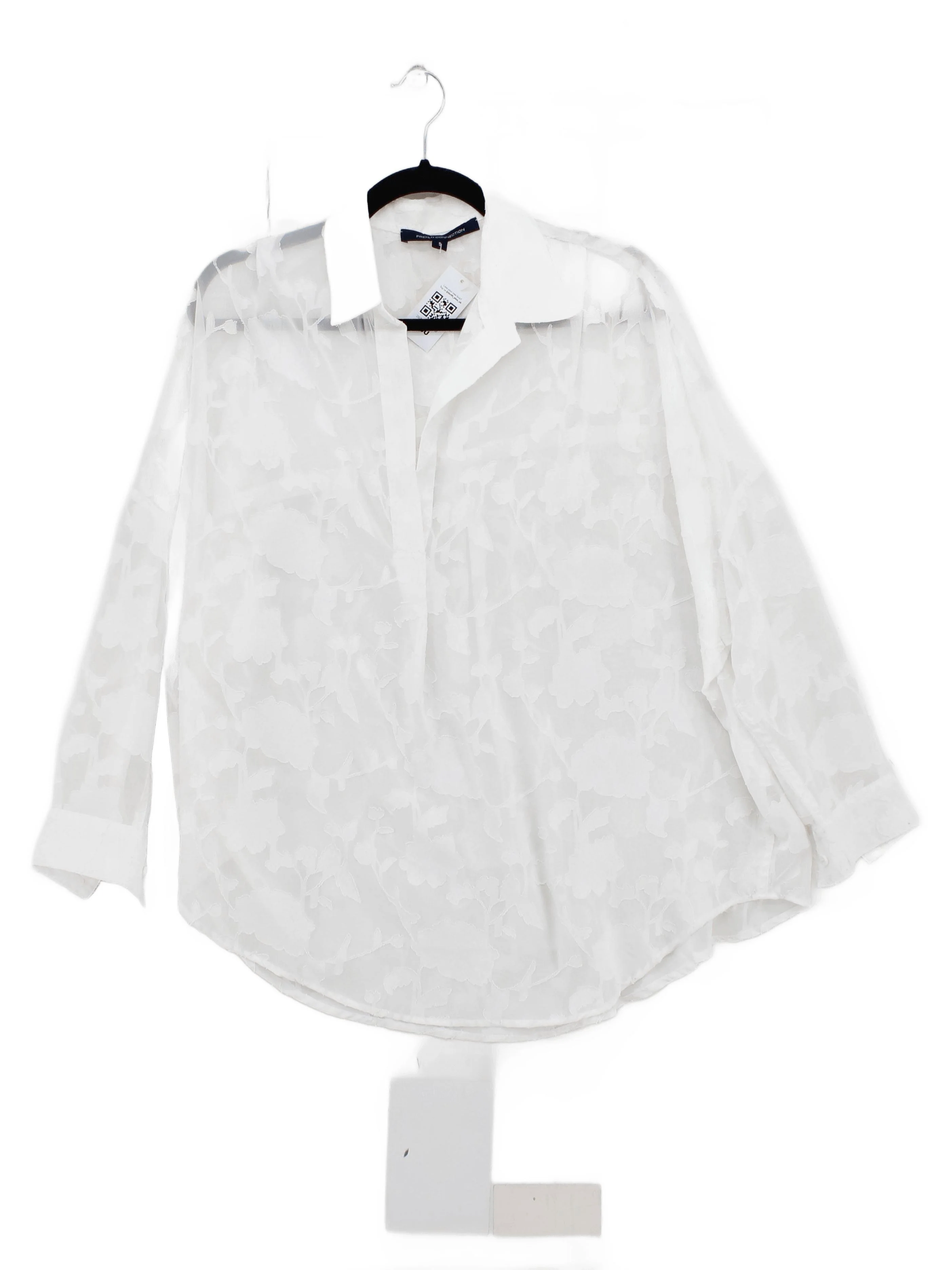 French Connection Women's Shirt S White 100% Polyester Basic