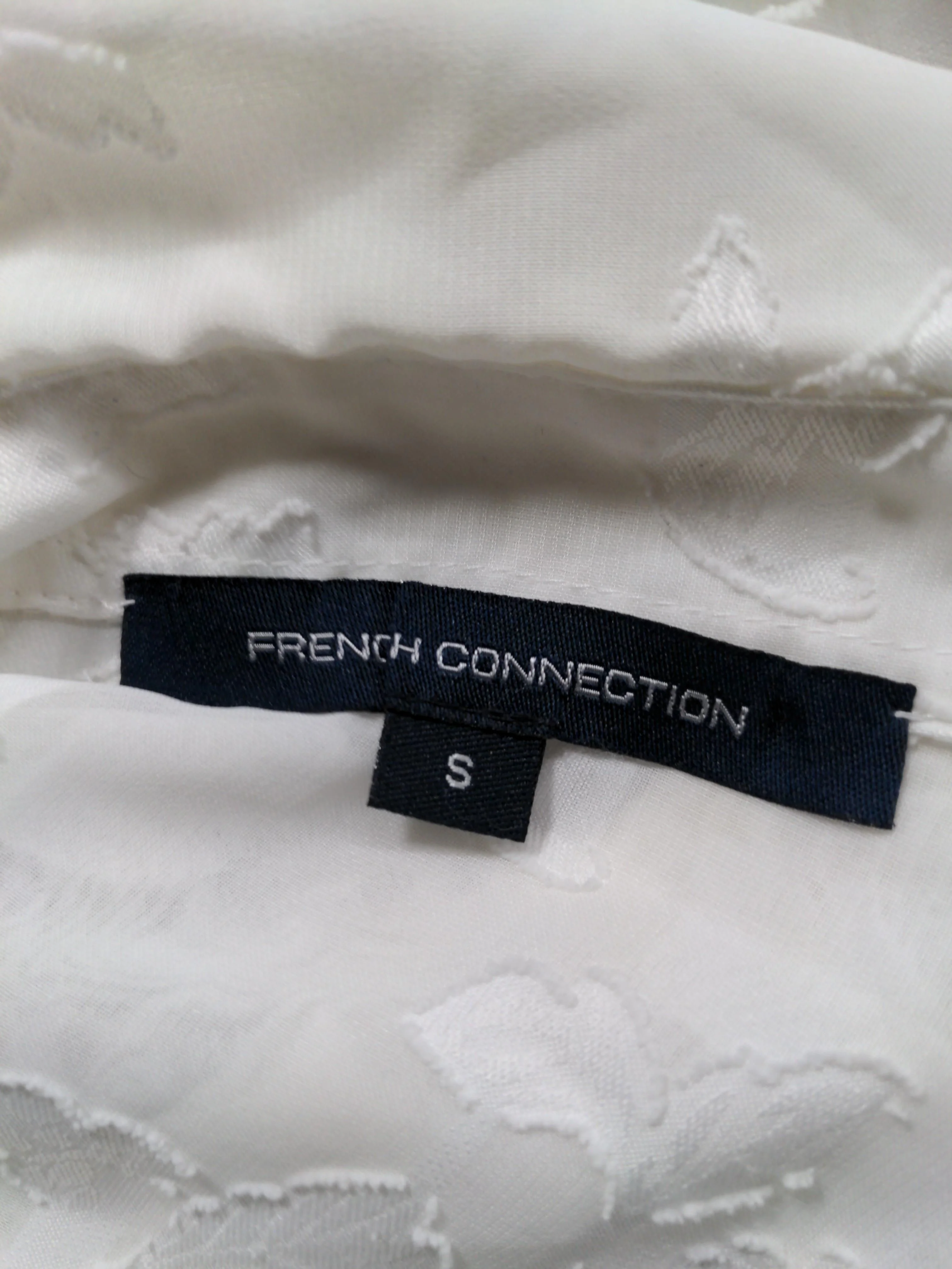 French Connection Women's Shirt S White 100% Polyester Basic - Image 5